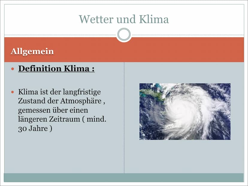 Wetter und Klima Handout
Beantworte alle Fragen zur Power Point Präsentation
1. Was bedeutet Klima/ Wetter ?
2. Nenne 2 Klimazonen mit jewei