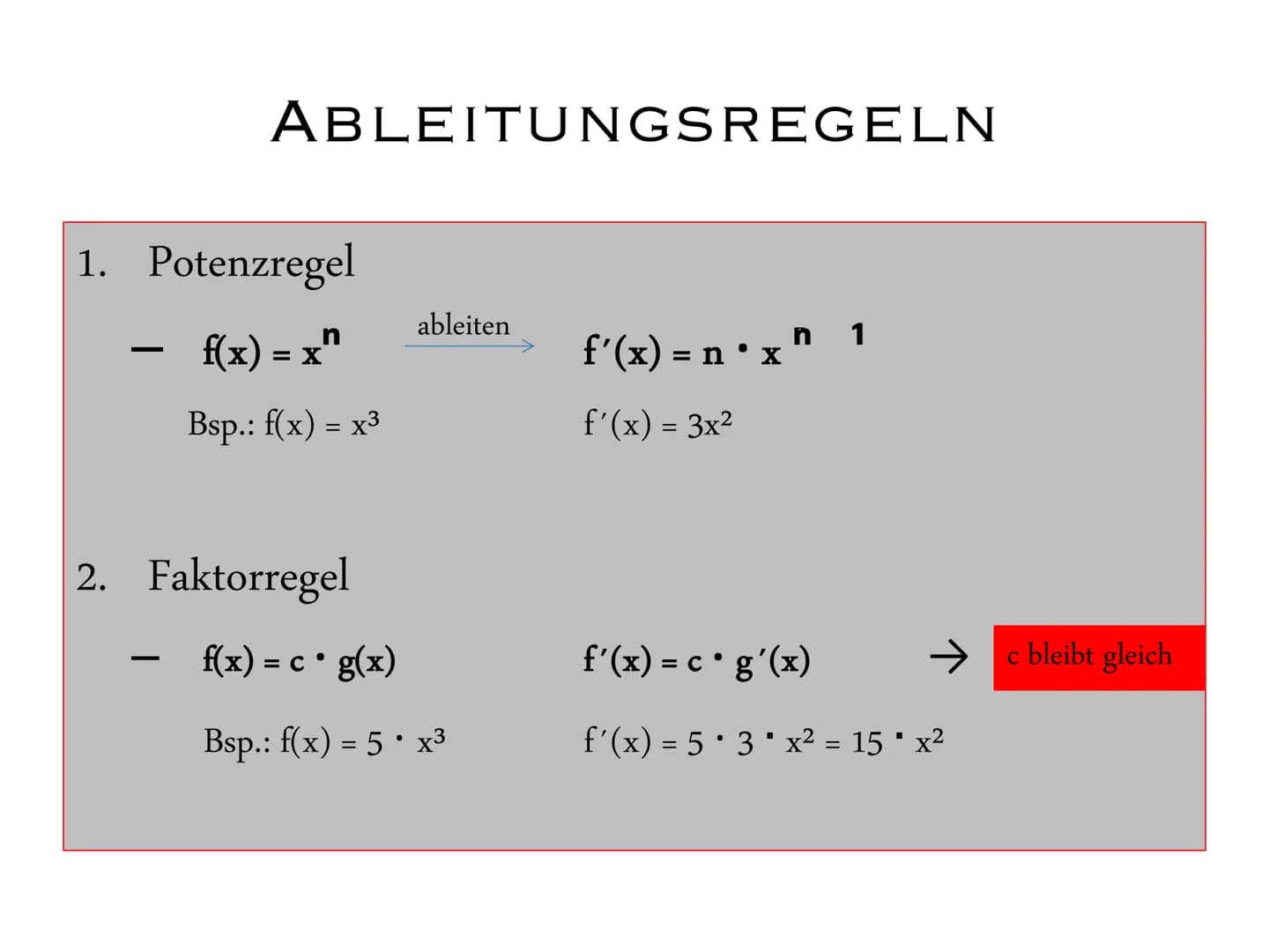 ABLEITUNGEN
J11.1 Ausarbeitung GFS Ableitungen:
Gliederung:
1. Was ist eine Ableitung?
2. Ableitungsregeln
3. Graphisches Ableiten
4. Quelle