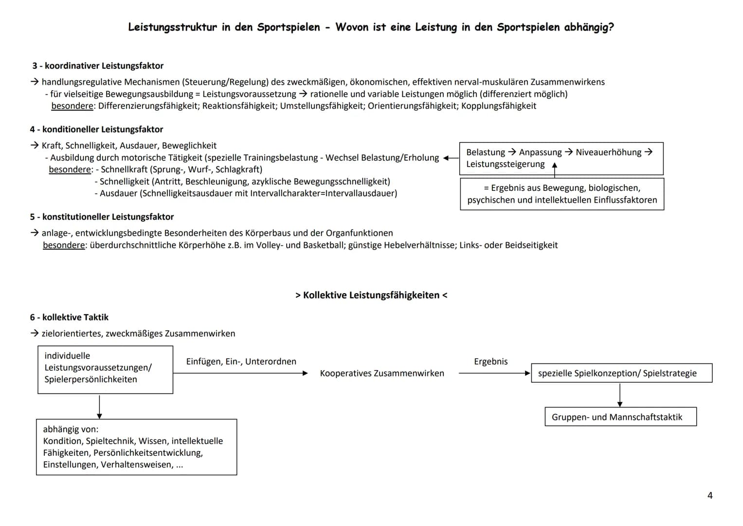 Leistungsstruktur in den Sportspielen Wovon ist eine Leistung in den Sportspielen abhängig?
Funktion und Begriff der Leistungsstruktur
Die L