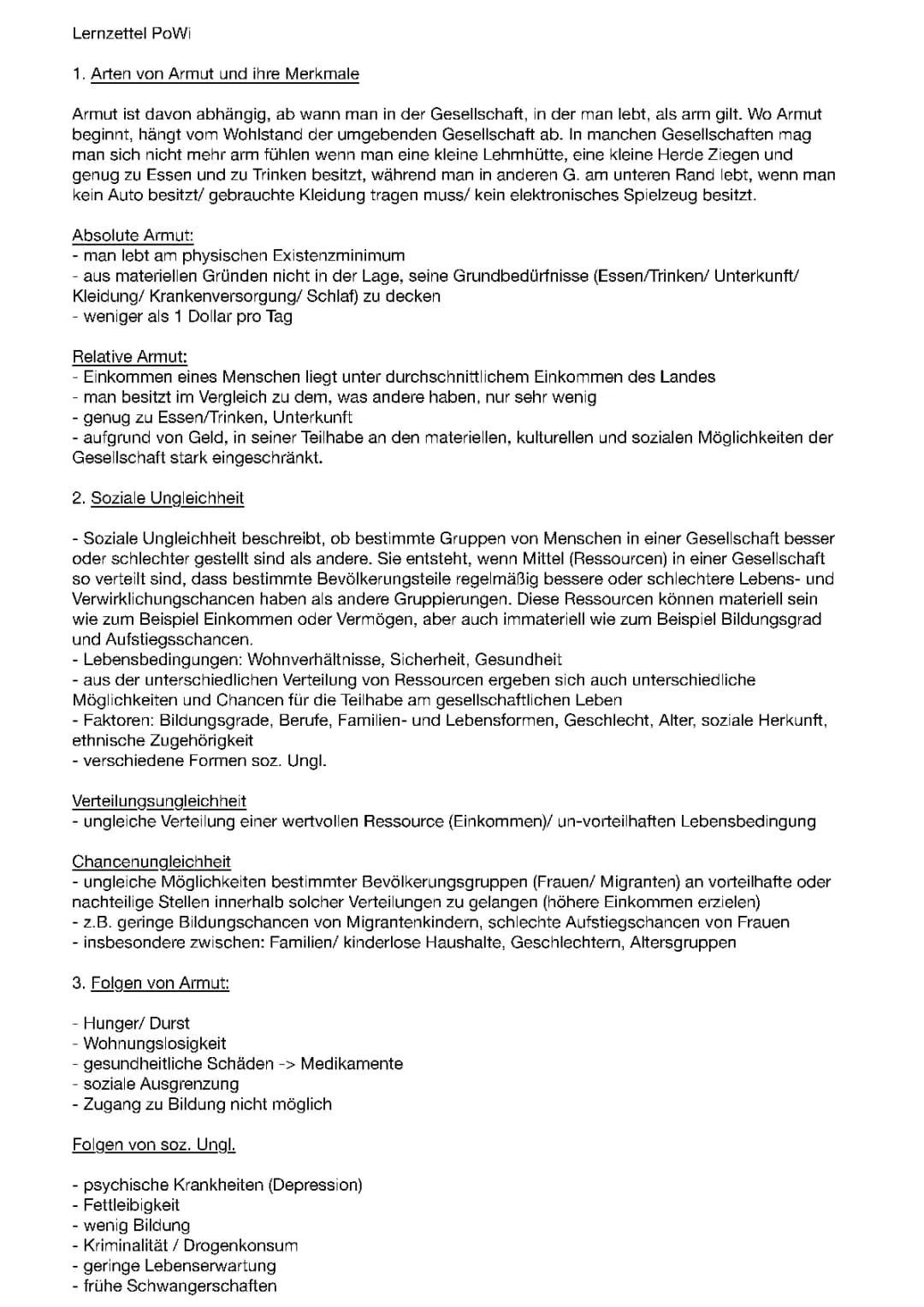 Armut und soziale Ungleichheit