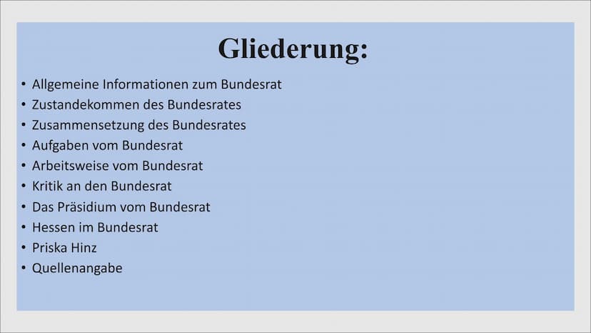wwww.
BUNDESR
DER BUNDESRAT
BUNDESRAT ●
●
●
Zusammensetzung des Bundesrates
Aufgaben vom Bundesrat
Arbeitsweise vom Bundesrat
• Kritik an de