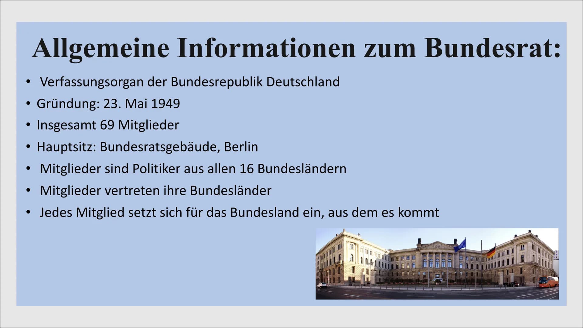 wwww.
BUNDESR
DER BUNDESRAT
BUNDESRAT ●
●
●
Zusammensetzung des Bundesrates
Aufgaben vom Bundesrat
Arbeitsweise vom Bundesrat
• Kritik an de