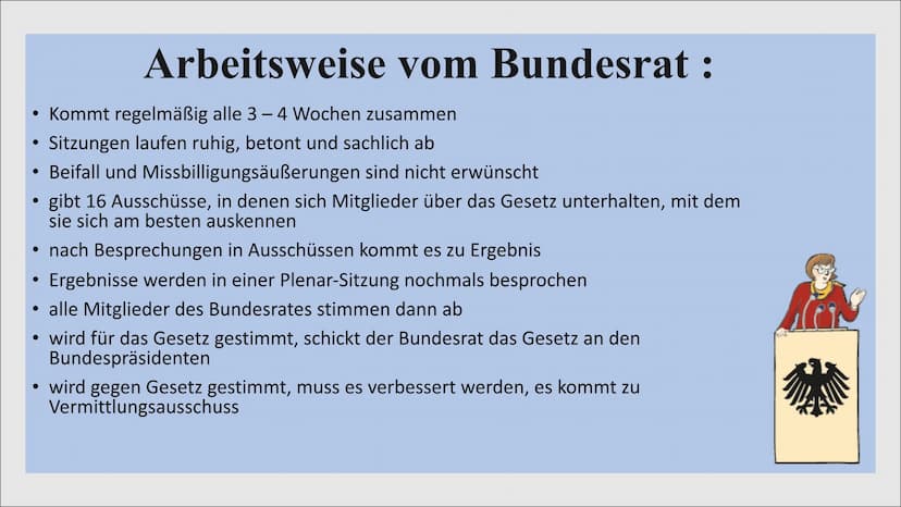 wwww.
BUNDESR
DER BUNDESRAT
BUNDESRAT ●
●
●
Zusammensetzung des Bundesrates
Aufgaben vom Bundesrat
Arbeitsweise vom Bundesrat
• Kritik an de