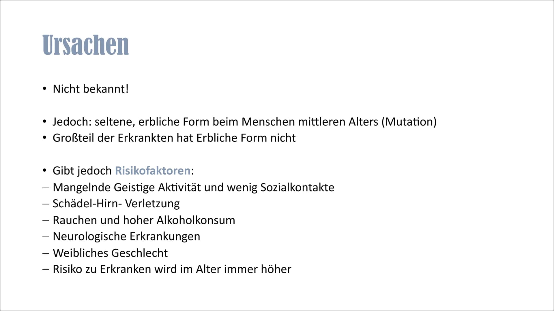 Alzheimer
Von Lina Inhaltsverzeichnis
▪ Was ist Demenz?
▪ Statistik Demenz
▪ Was ist Alzheimer?
- Geschichte Alzheimer
- Einführung
▪ Sympto