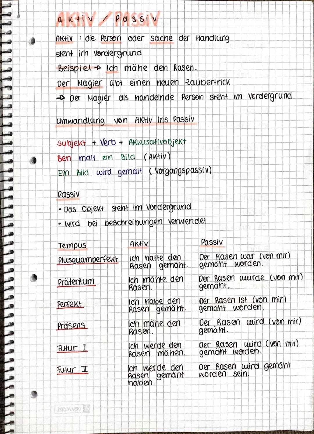 Aktiv& Passiv Deutsch 