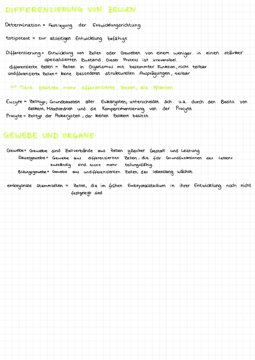 Themen:
▸ Kennzeichen des Lebendigen
▷ Aussagen
der Zelltheorie
Tierische Zelle
Pflanzliche Zelle
▸ Differenzierung von Zellen
▷ Gewebe und 