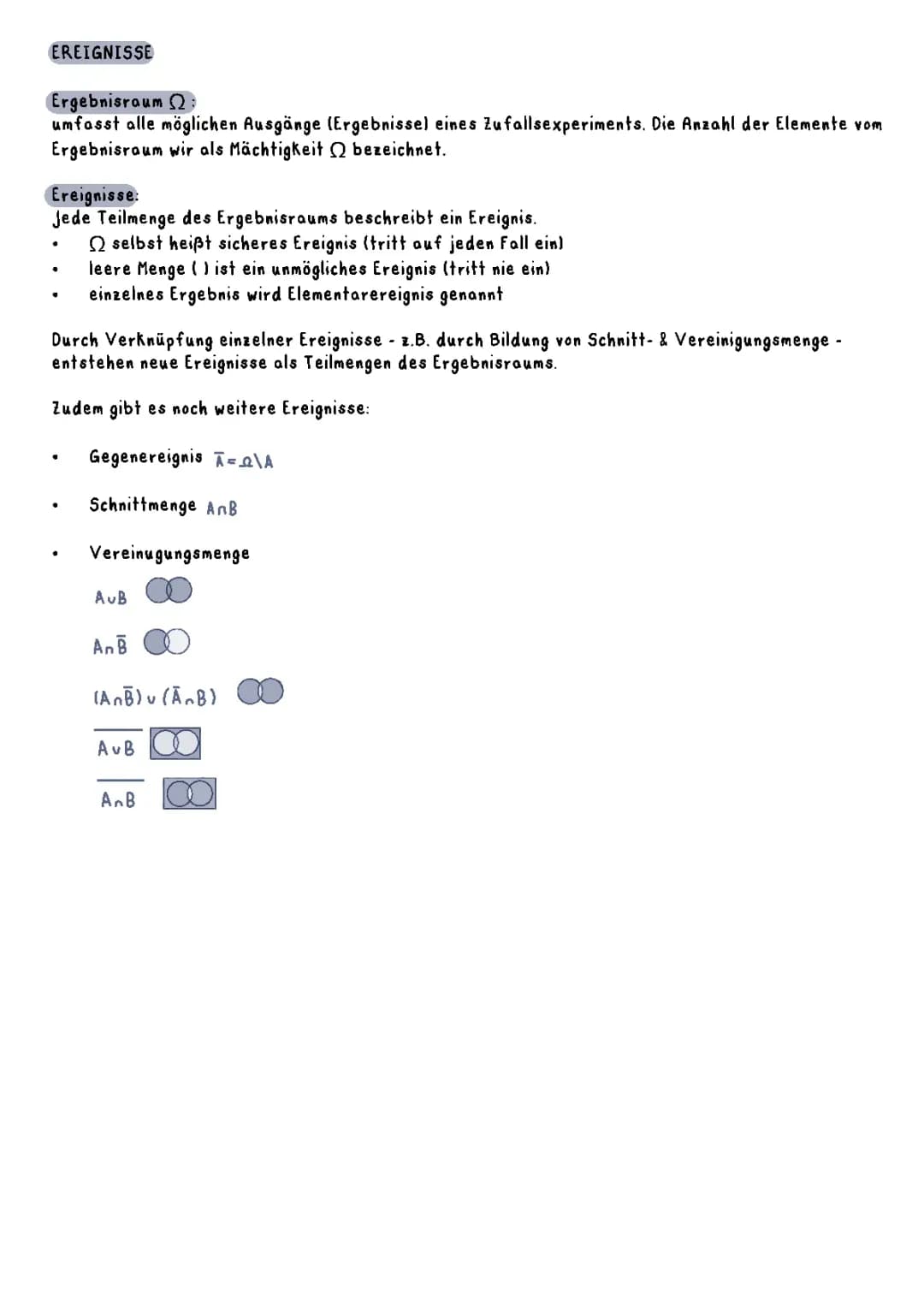 Mathe Abi Stochastik - Zusammenfassung