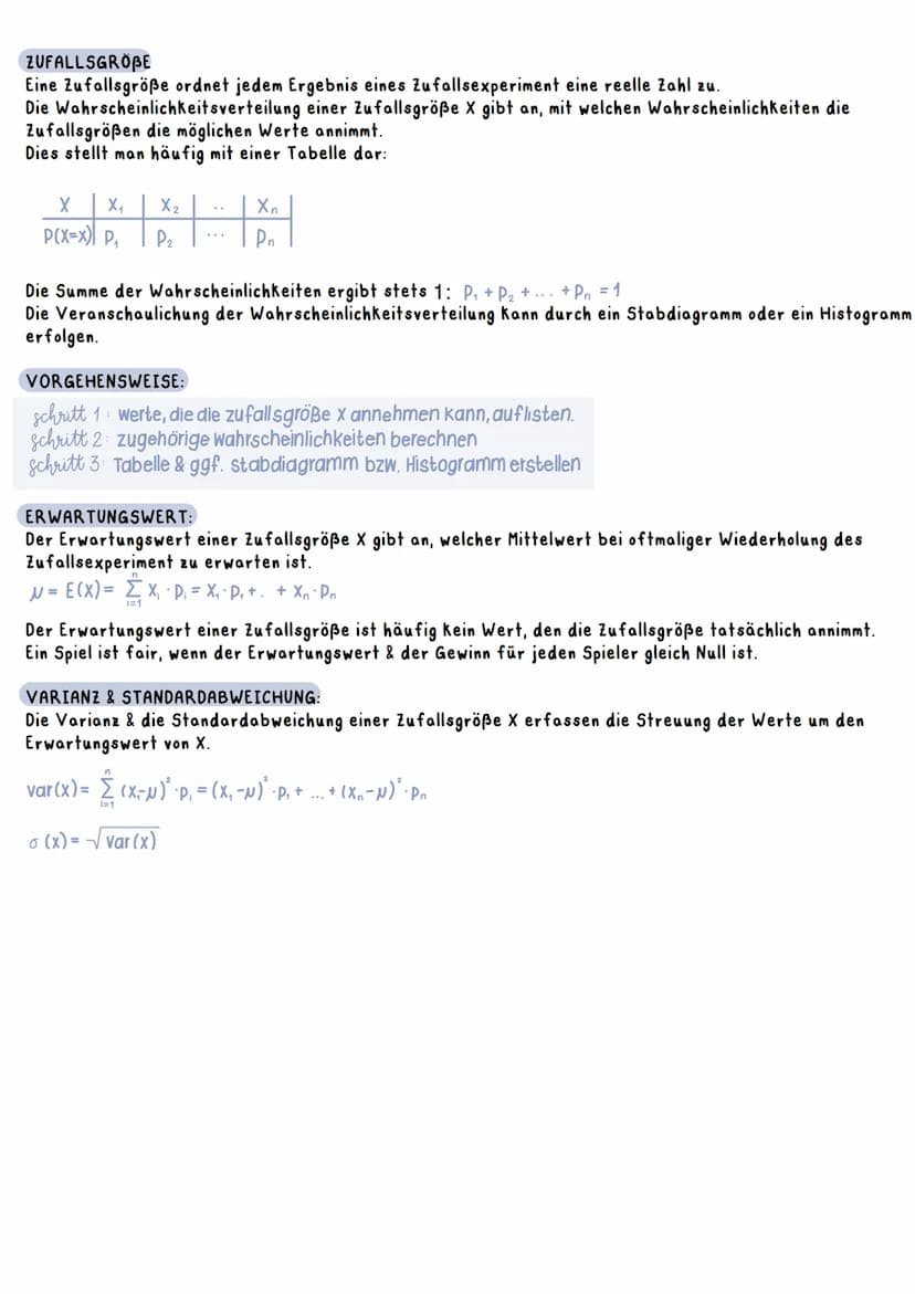 EREIGNISSE
Ergebnisraum Ω:
umfasst alle möglichen Ausgänge (Ergebnisse) eines Zufallsexperiments. Die Anzahl der Elemente vom
Ergebnisraum w