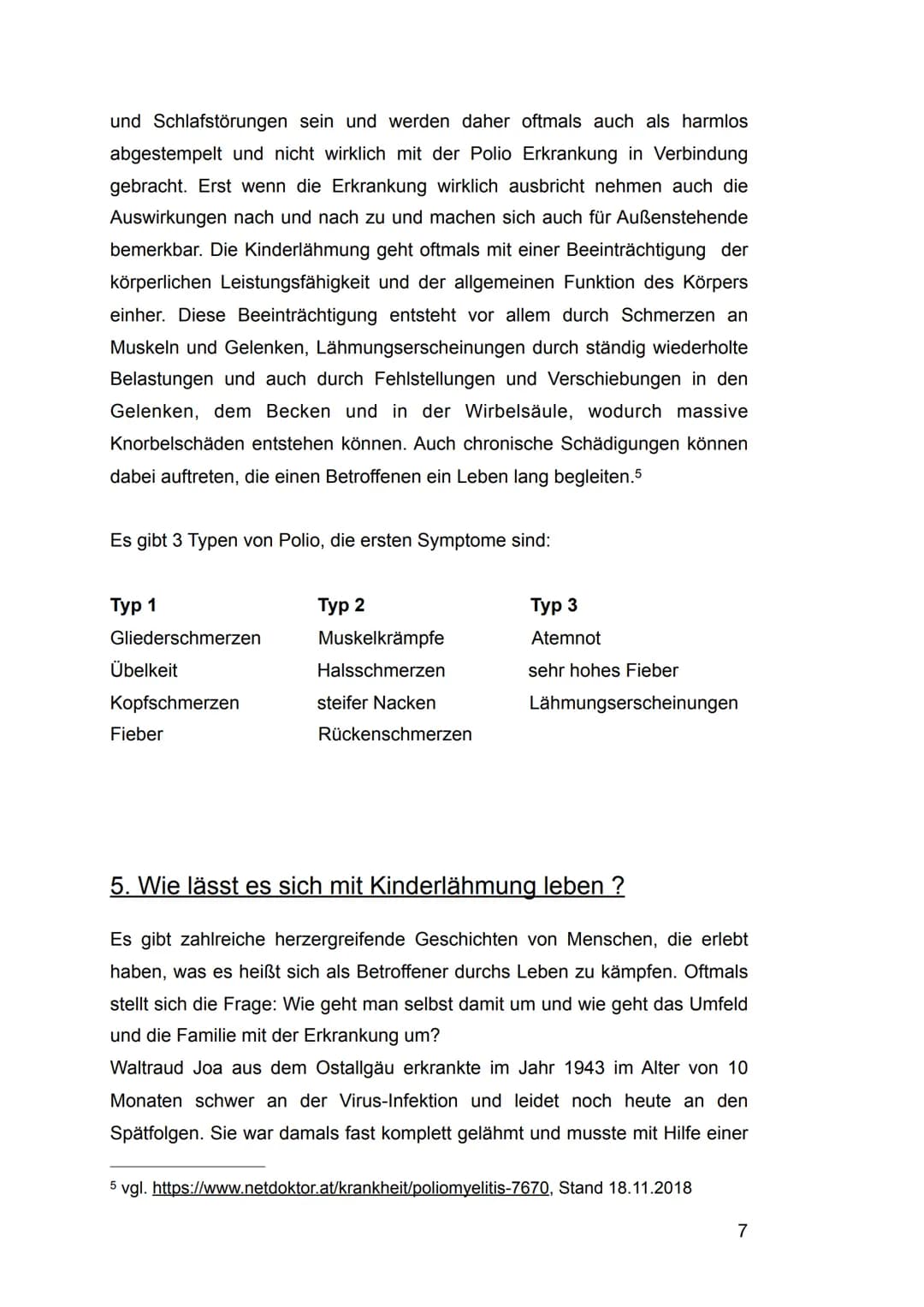 1. Einleitung
Wie auch in den 1980er Jahren AIDS ein sehr großes Thema war, prägte in
den 1950er Jahren auch die Angst vor der Kinderlähmung