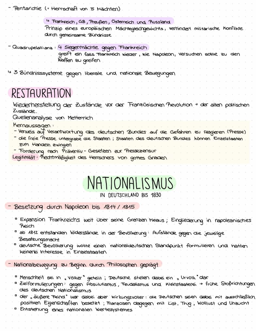  • Ereignisse Vormare
• Epoche Vormärz definieren
Karikaturanalyse schreiben
Forderungen der national-liberalen Bewegung wissen
L> + Kritik 