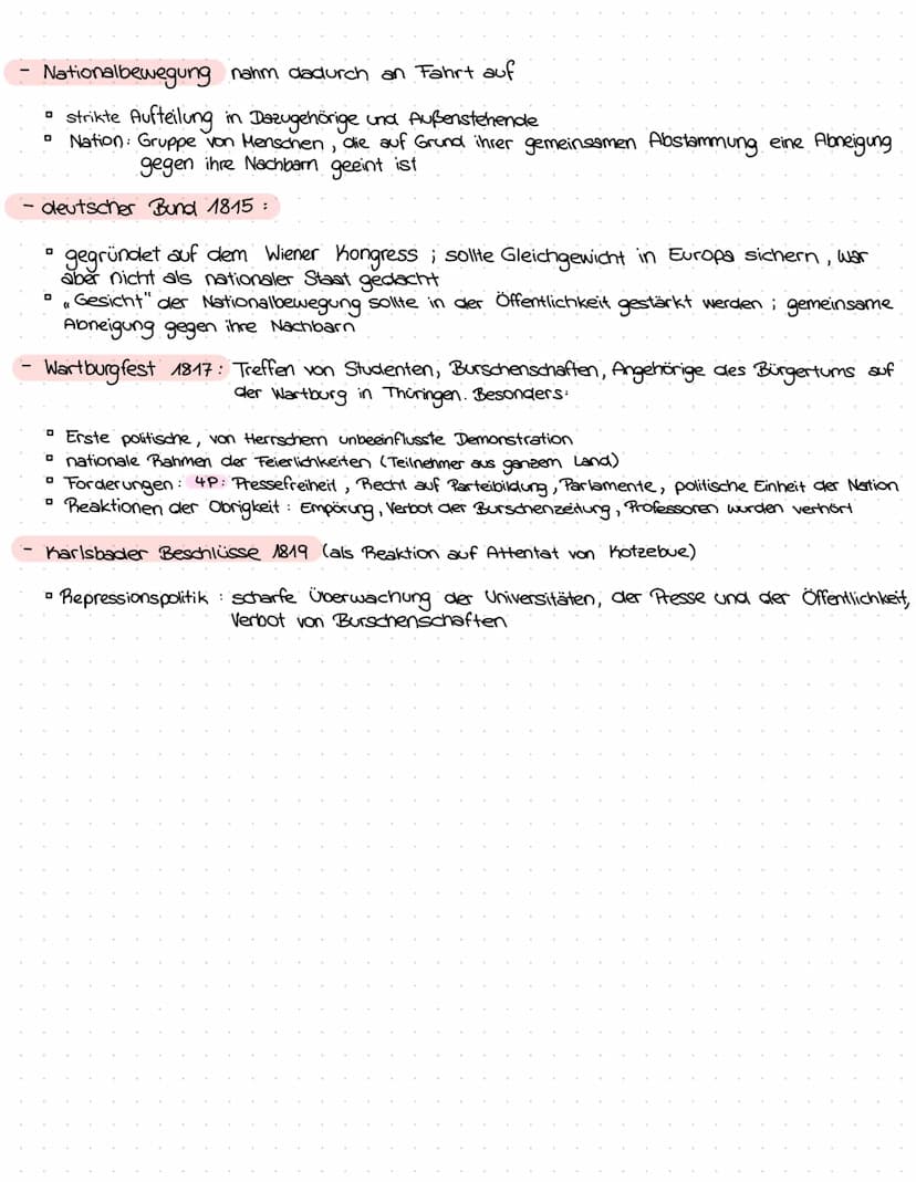  • Ereignisse Vormare
• Epoche Vormärz definieren
Karikaturanalyse schreiben
Forderungen der national-liberalen Bewegung wissen
L> + Kritik 