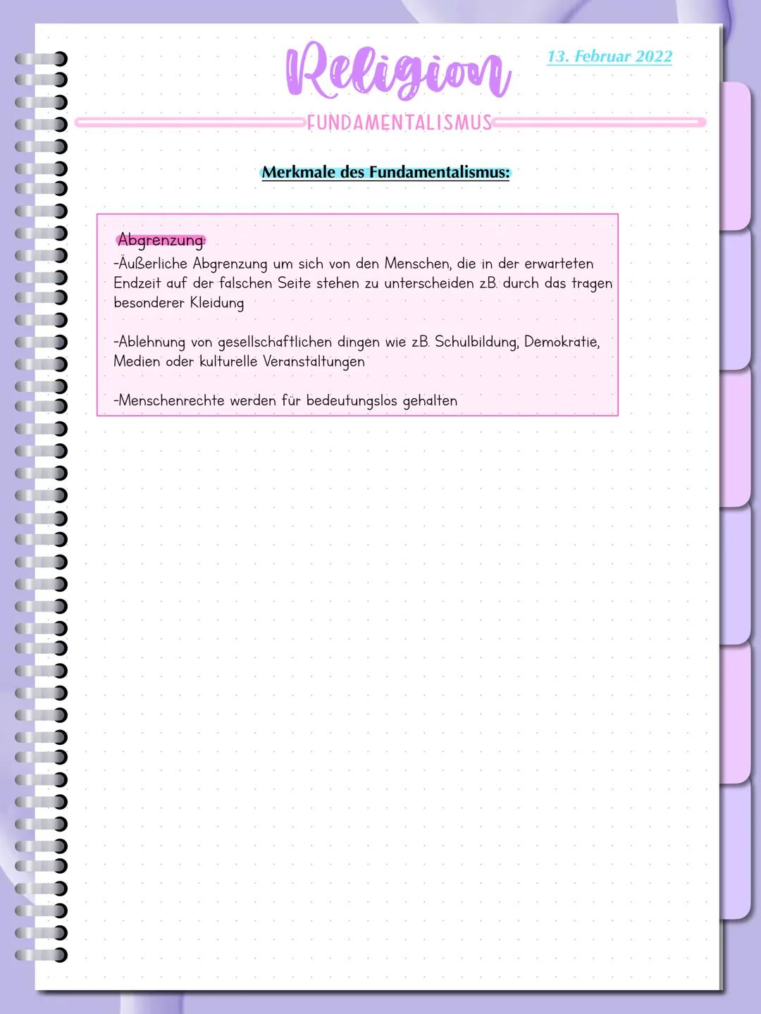 000000000000000000000
0000000000000000000
Religion - Fundamentalismus Religion
FUNDAMENTALISMUS
1.3. Februar 2022
Was ist der Fundamentalism