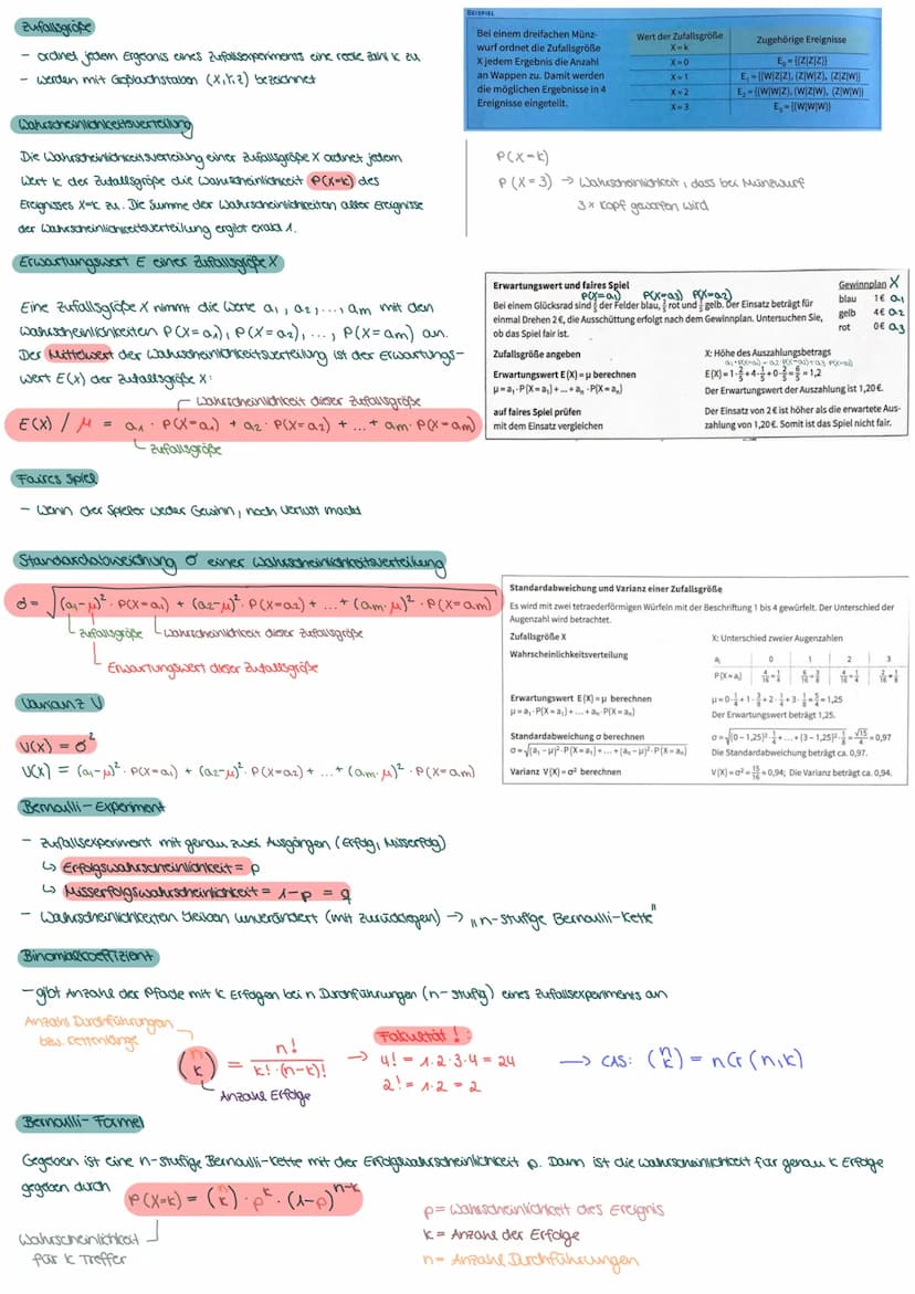 Baumdiagramme
Vierfeldertafel
-
WAHRSCHEINLICHKEITSRECHNUNG..
1. Pfadregel:
bei einem menstufigem Zufallsexperiment erhält man die wahrschei