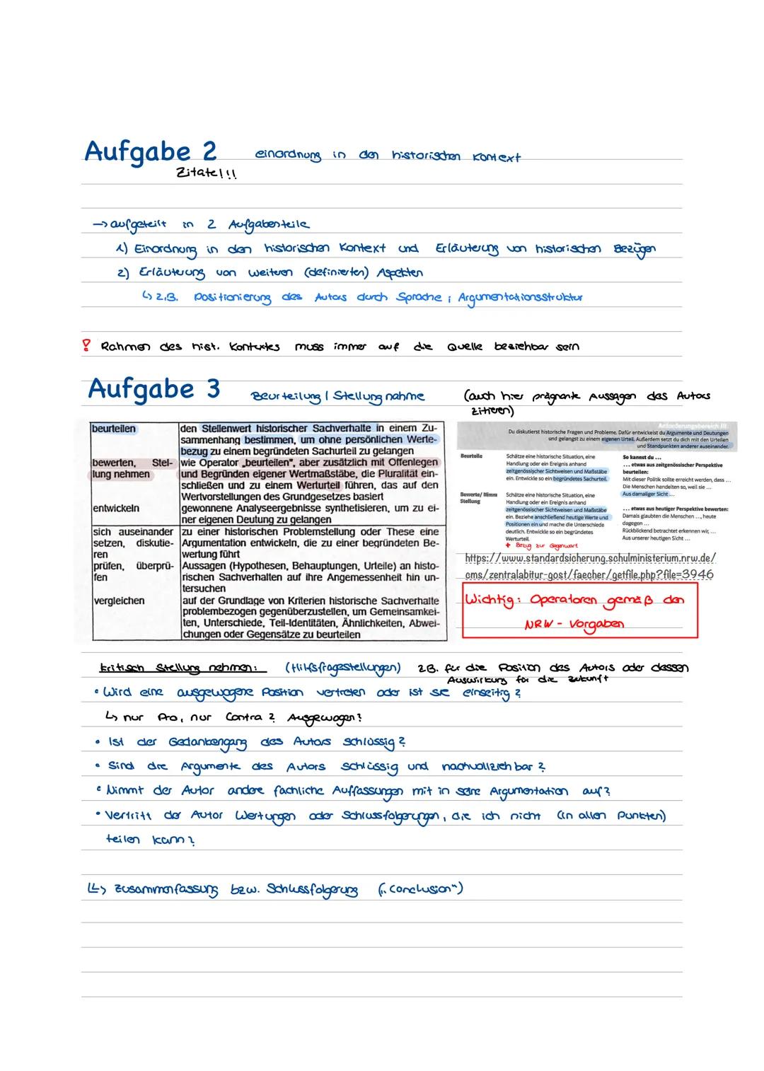 # Geschichte - Klausur schreiben
Kennzeichung in Aufgabe 1,2,3

Geschichtsklausuren dienen der interpretation von geschichtlichen.

# Aufgab