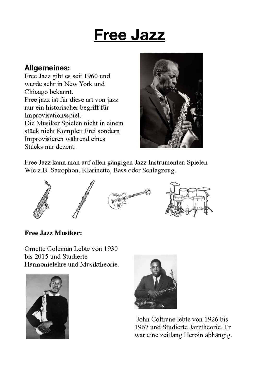 Free Jazz einfach erklärt: Geschichte, Merkmale und coole Instrumente
