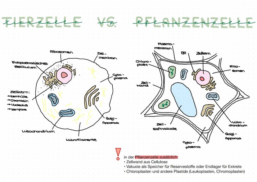 Grundlagen.
Zellbiologie
→ Zellen sind die Grundeinheit aller bekannten Lebewesen
eine Zelle ist die kleinste sich selbst erhaltende und sel