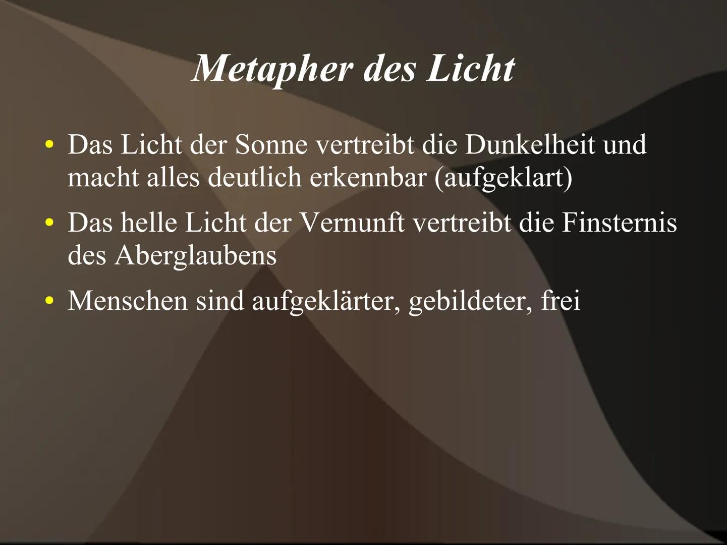 Die Epoche
Der Aufklärung
Von Alaa 11c Gliederung
1. Definition
2. der Phasen
3. Merkmale
3.1 Historische Kontext
3.2 Philosophische Hinterg