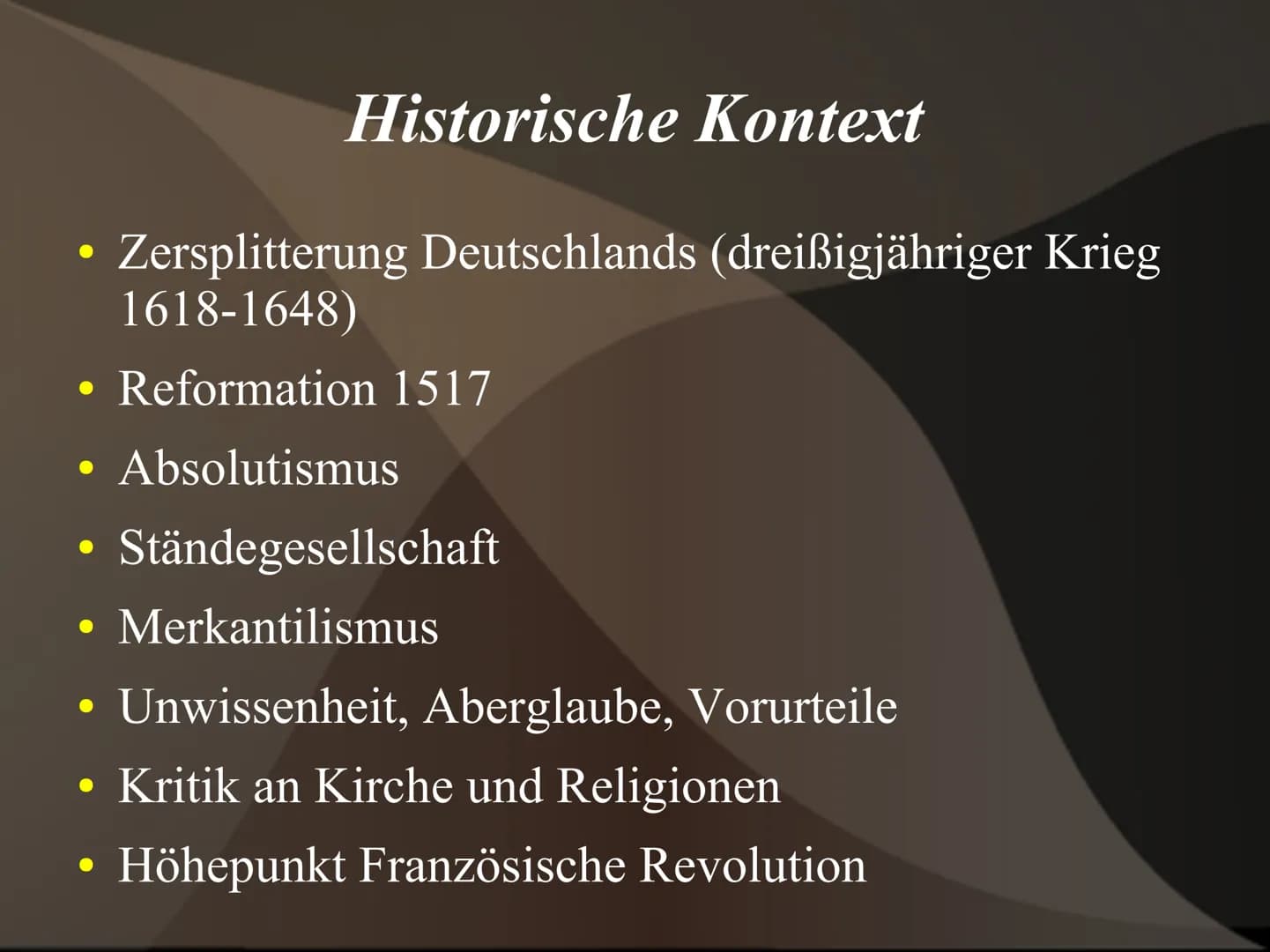 Die Epoche
Der Aufklärung
Von Alaa 11c Gliederung
1. Definition
2. der Phasen
3. Merkmale
3.1 Historische Kontext
3.2 Philosophische Hinterg