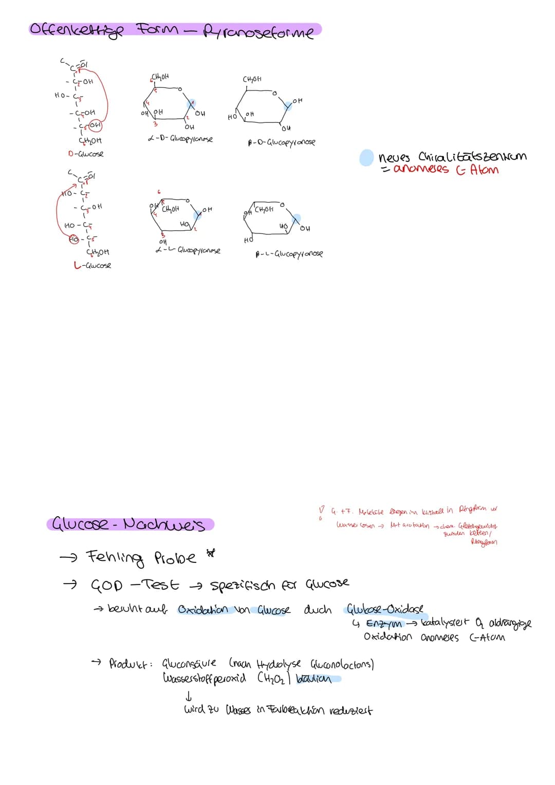 Organische Chemie
C
Lernzettel
Kohlenhydrate
1. Klausur
Q2
chemie LK KOHLENHYDRATE
ÜBERBLICK
Aldehyde
ketone
→ Kohlenhydrate
→ Kohlenstoff +