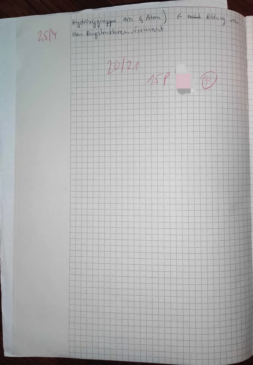 w
Chemie E-Phase
1. Ordne jedem Molekül mind. eine Stoffklasse zu.
auch E
HOCH₂
HO
HO
0
H OH
H₂C
CH₂OH
HHH
|||
H-C-C- -C-C -Ċ-Ċ-C-OH
T T
HHH