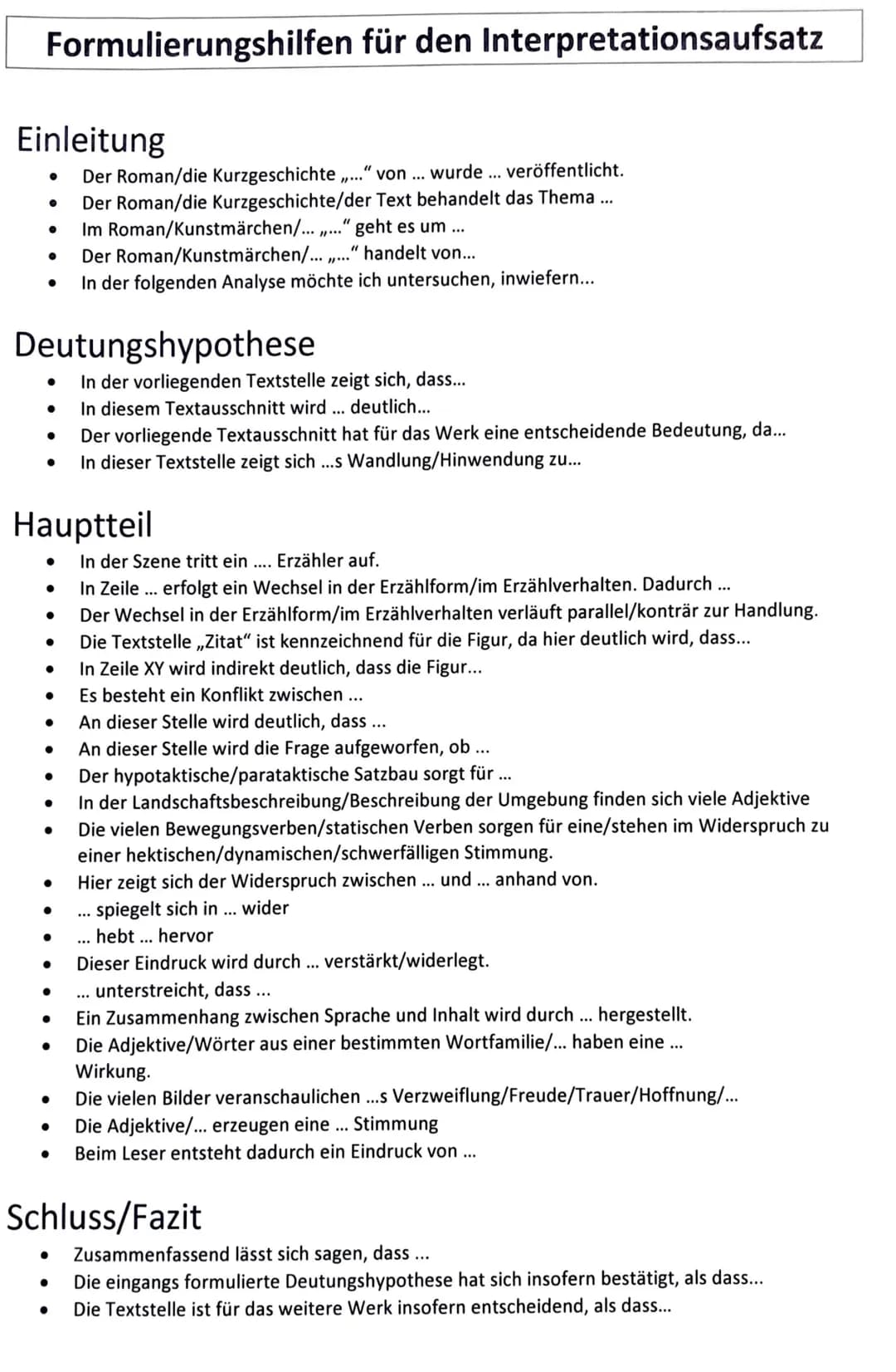 
<h2 id="einleitung">Einleitung</h2>
<p>Die Einleitung eines Interpretationsaufsatzes dient dazu, den Leser auf das Thema der Analyse vorzub