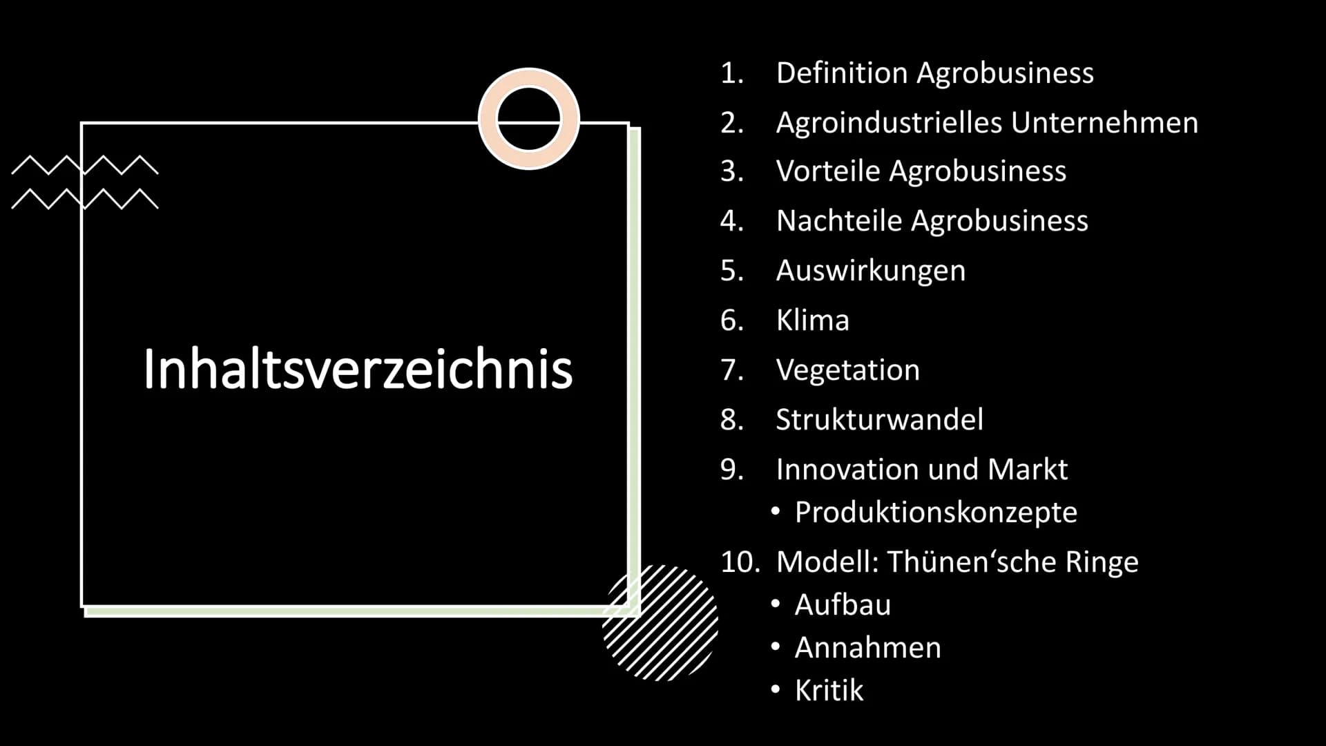 Agrobusiness
USA und
Europa/gemäßigte Zone
Merle Fiebig O
Inhaltsverzeichnis
1. Definition Agrobusiness
2. Agroindustrielles Unternehmen
3. 