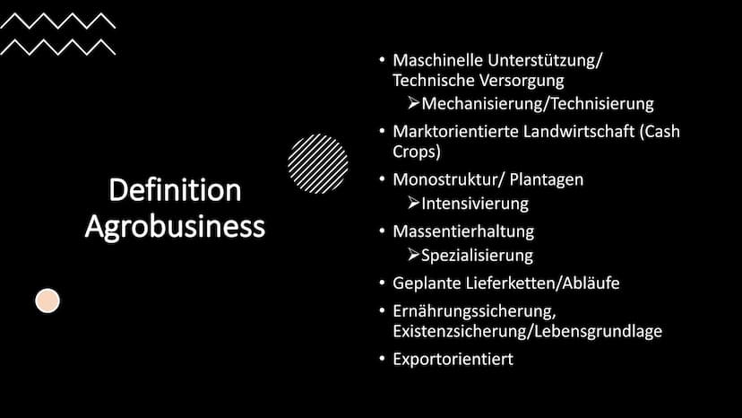 Agrobusiness
USA und
Europa/gemäßigte Zone
Merle Fiebig O
Inhaltsverzeichnis
1. Definition Agrobusiness
2. Agroindustrielles Unternehmen
3. 