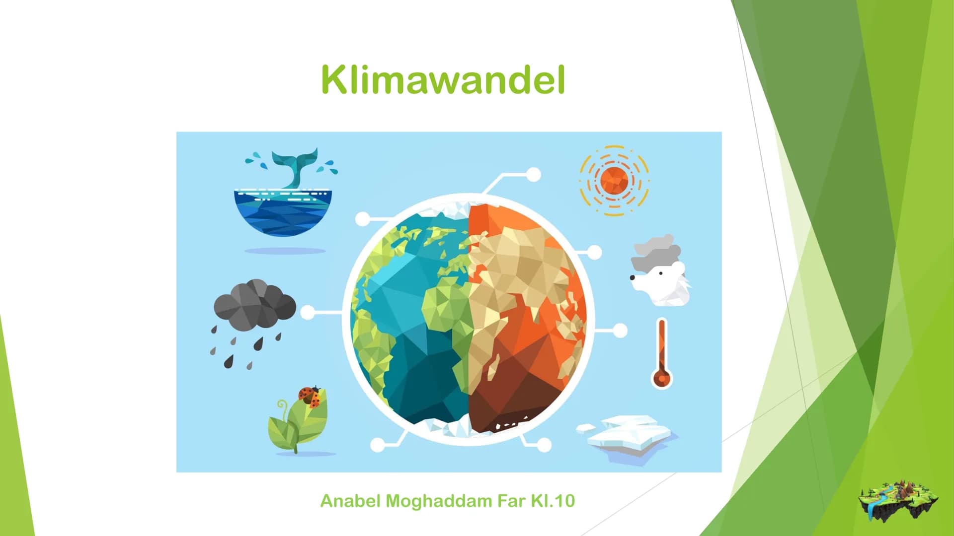 Klimawandel
Anabel Moghaddam Far Kl.10 Inhaltsverzeichnis
Was ist der Treibhauseffekt?
► Ursachen des Treibhauseffekts
Was ist der Klimawand