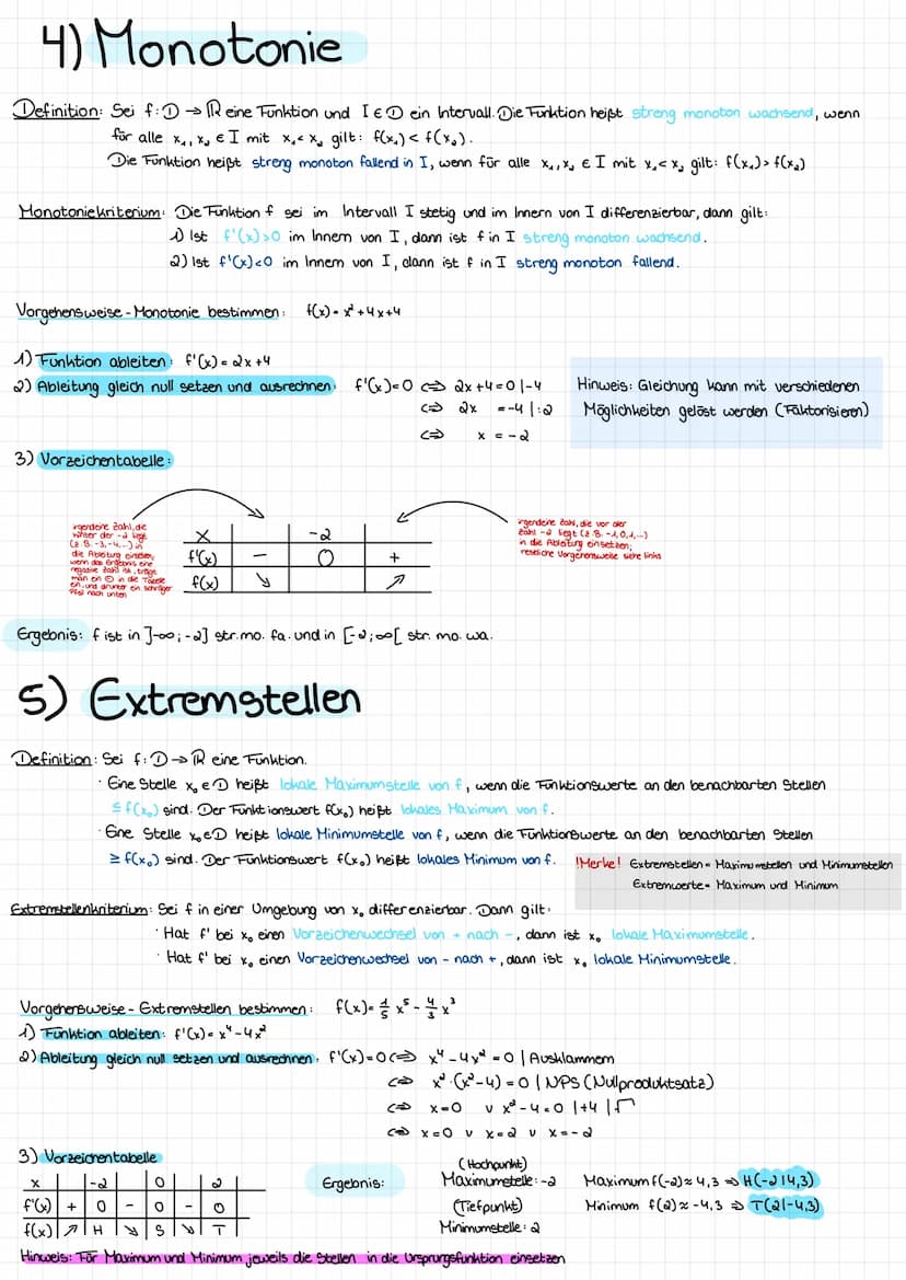 Differenzialrechnung
1) Ableitungsregeln
I. Faktorregel:
Ist die Funktion f:D → R an der Stelle x ED differenzierbar und ist de 1R, so ist a