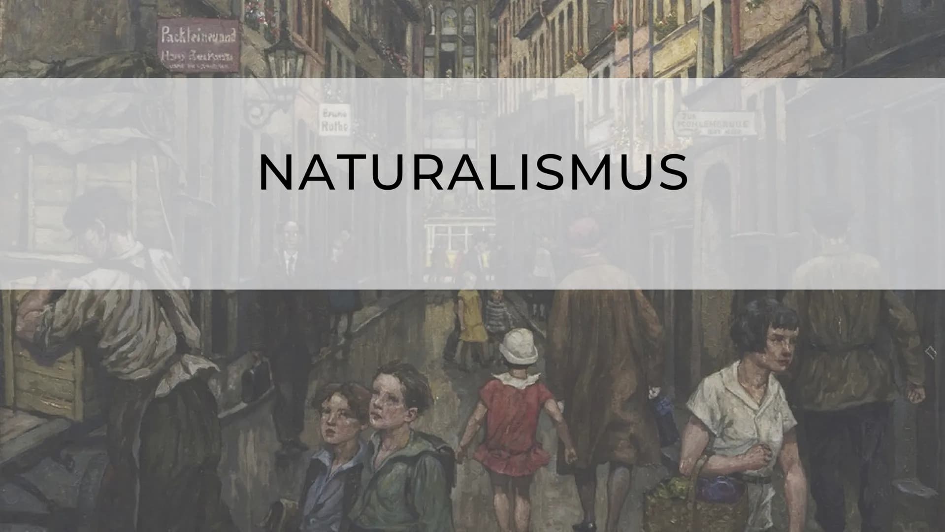 Packleiner and
Hay Beckons
Rothe
NATURALISMUS
TIO INHALTSVERZEICHNIS
1. Allgemeine Fakten
2. Zeitgeschichtlicher Hintergrund
2.1 Kernproblem