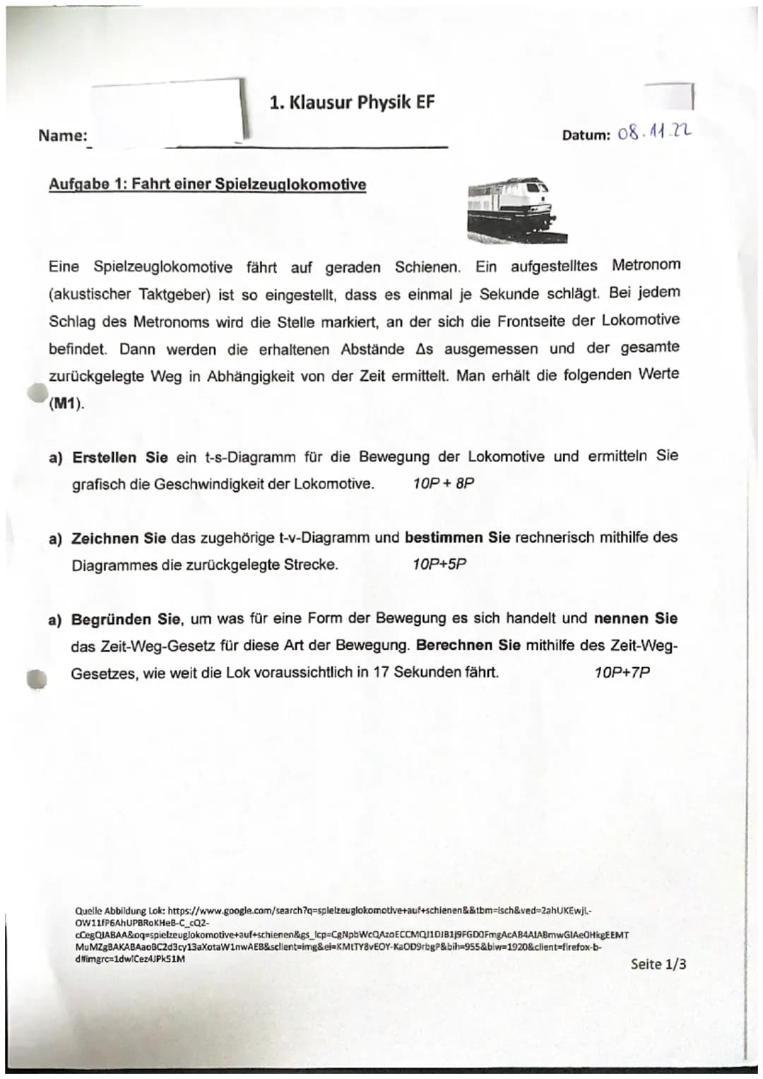 Mechanik Physik EF