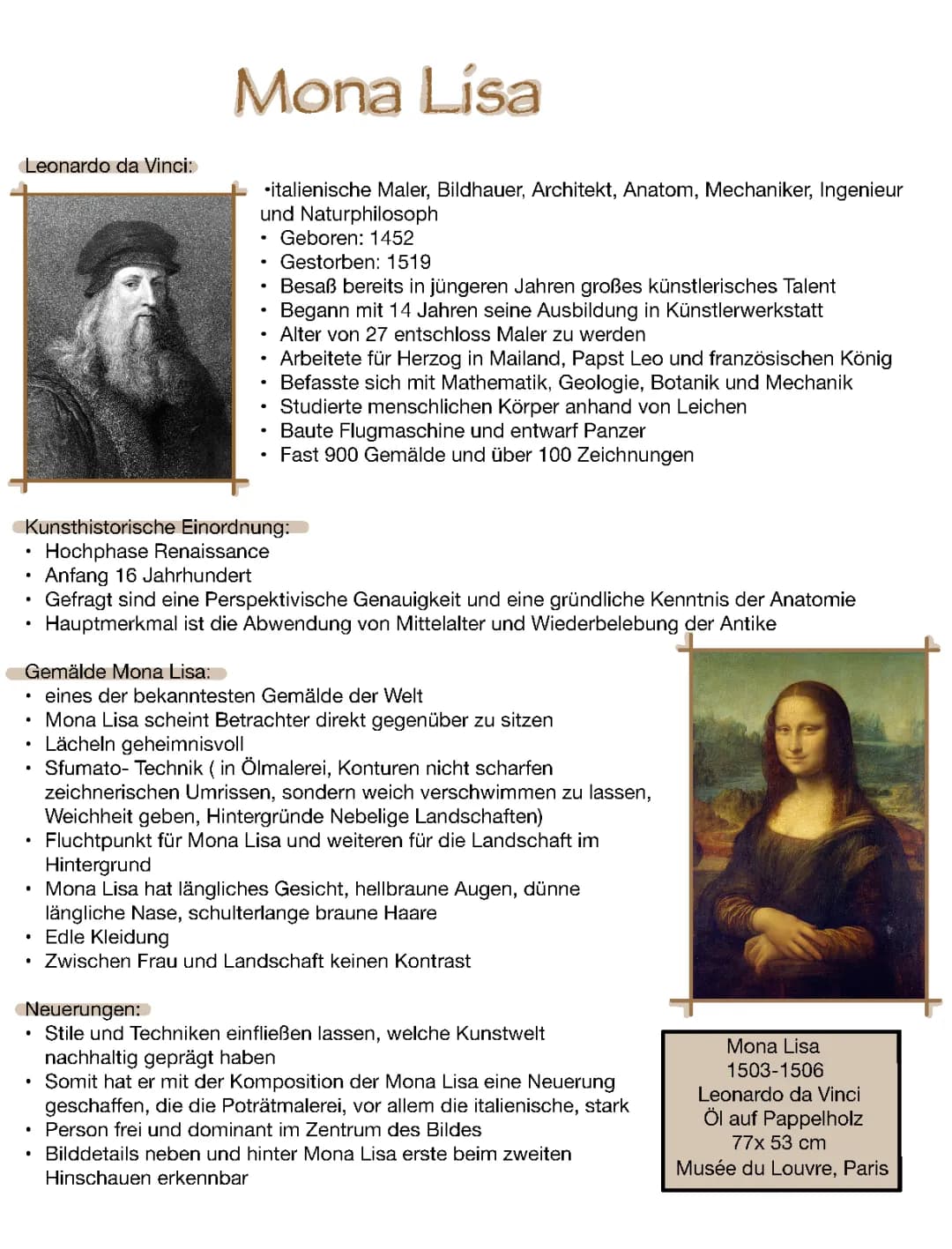 Mona Lisa, Leonardo da Vinci 