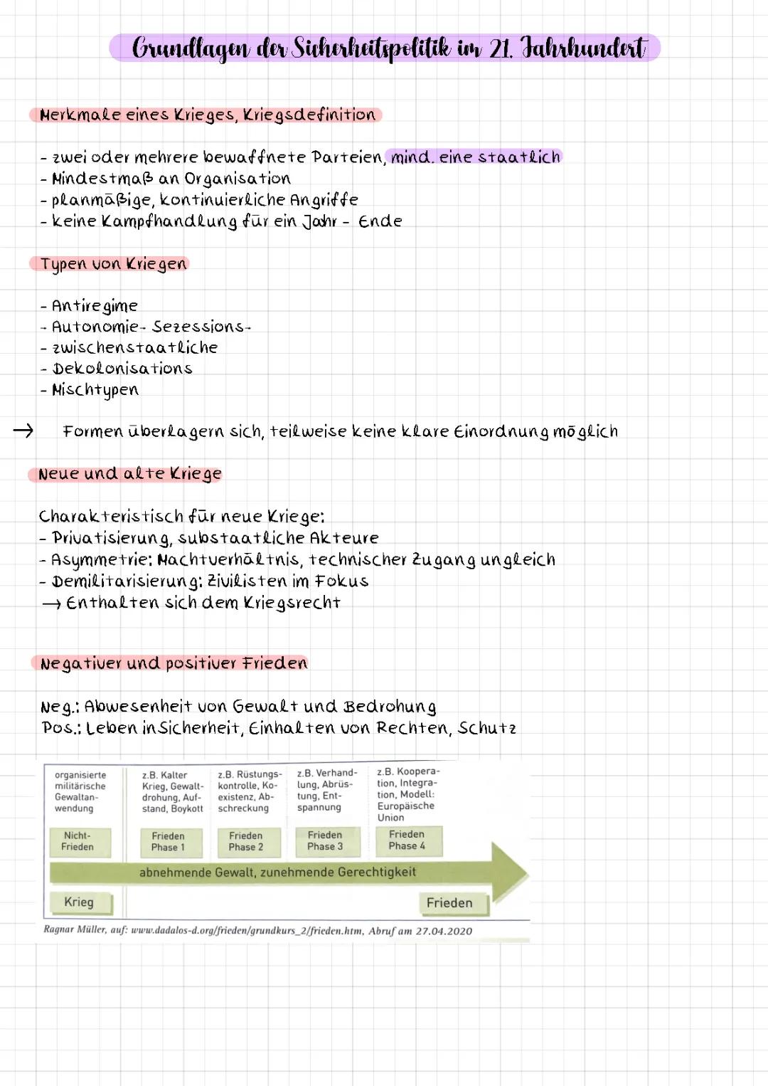 Friedenssicherung, Außenpolitik und Terrorismus im Politikunterricht