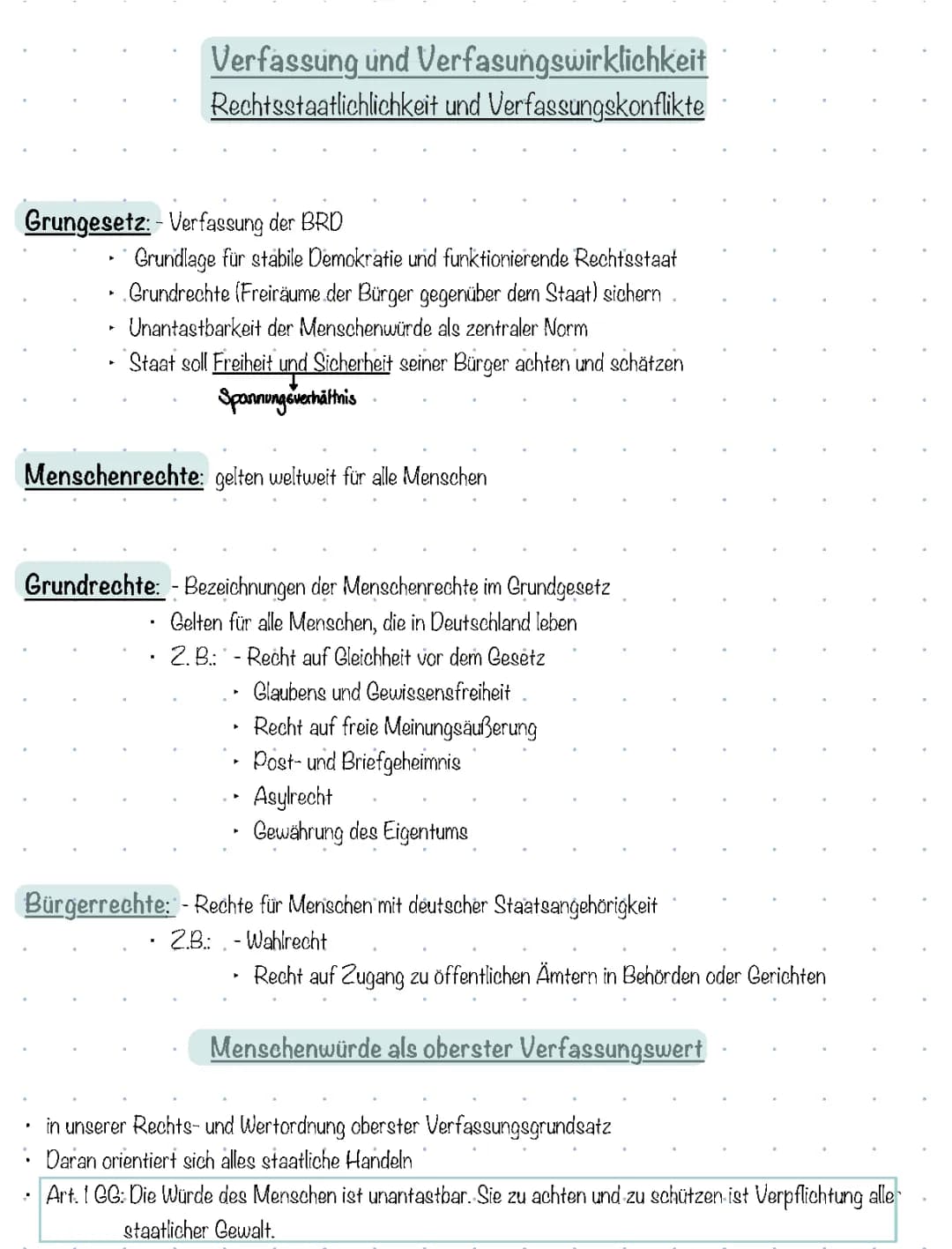 Gesetz, Verfassung  und Rechtsstaat 