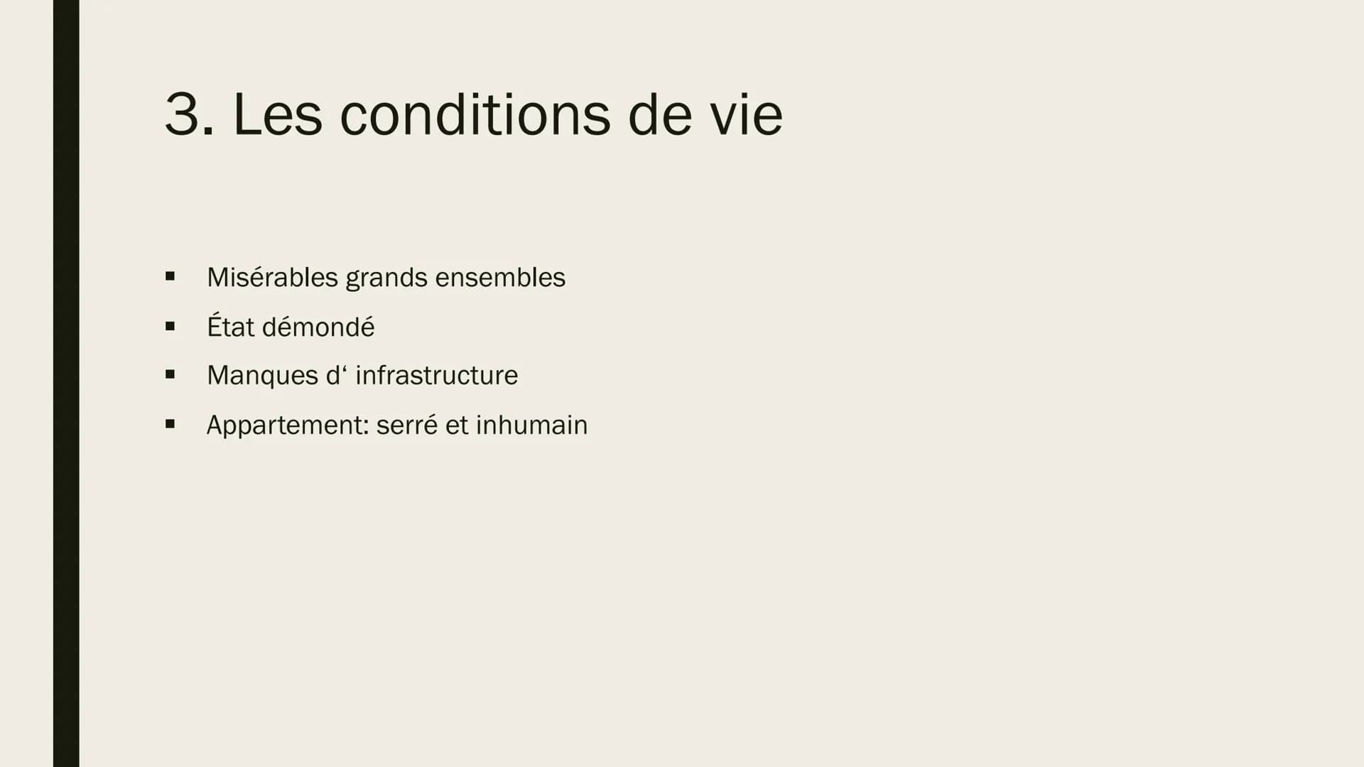 LES BANLIEUES Á
PARIS
La situation actuelle et suggestions d'amélioration Structure
1.
Définition
2. La situation actuelle
3. Les suggestion