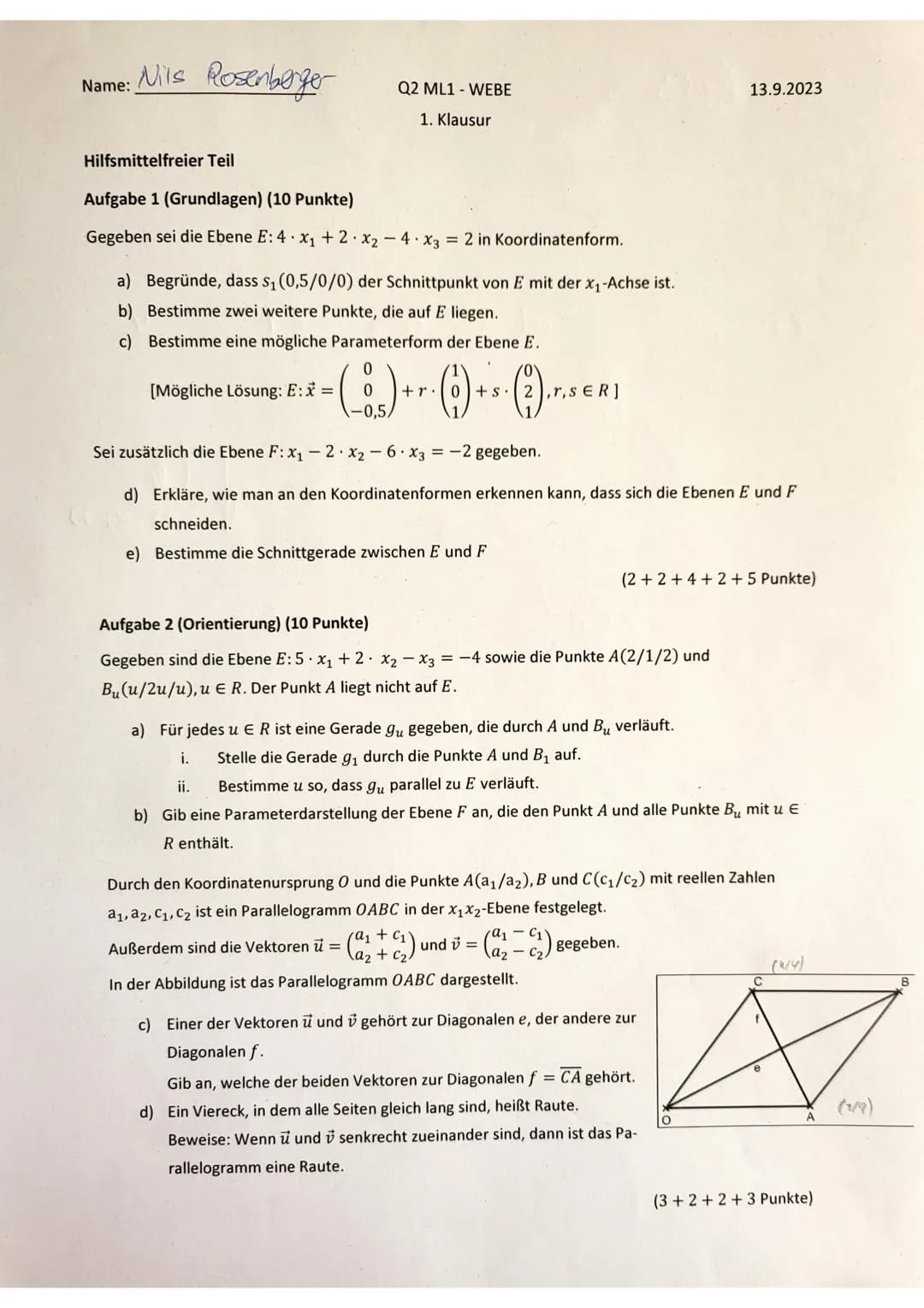 Q2.1-Mahte LK-Klausur-Vektorgeometrie-13Punkte