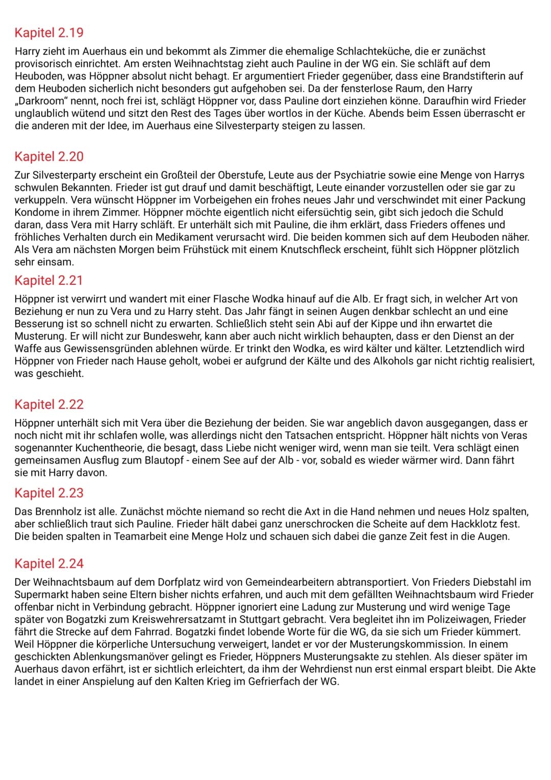 AVERHAUS
→→Kapitelzusammenfassung
Kapitel 1
Im ersten und im gleichen Augenblick kürzesten Kapitel des Romans wird eine Momentaufnahme vorge