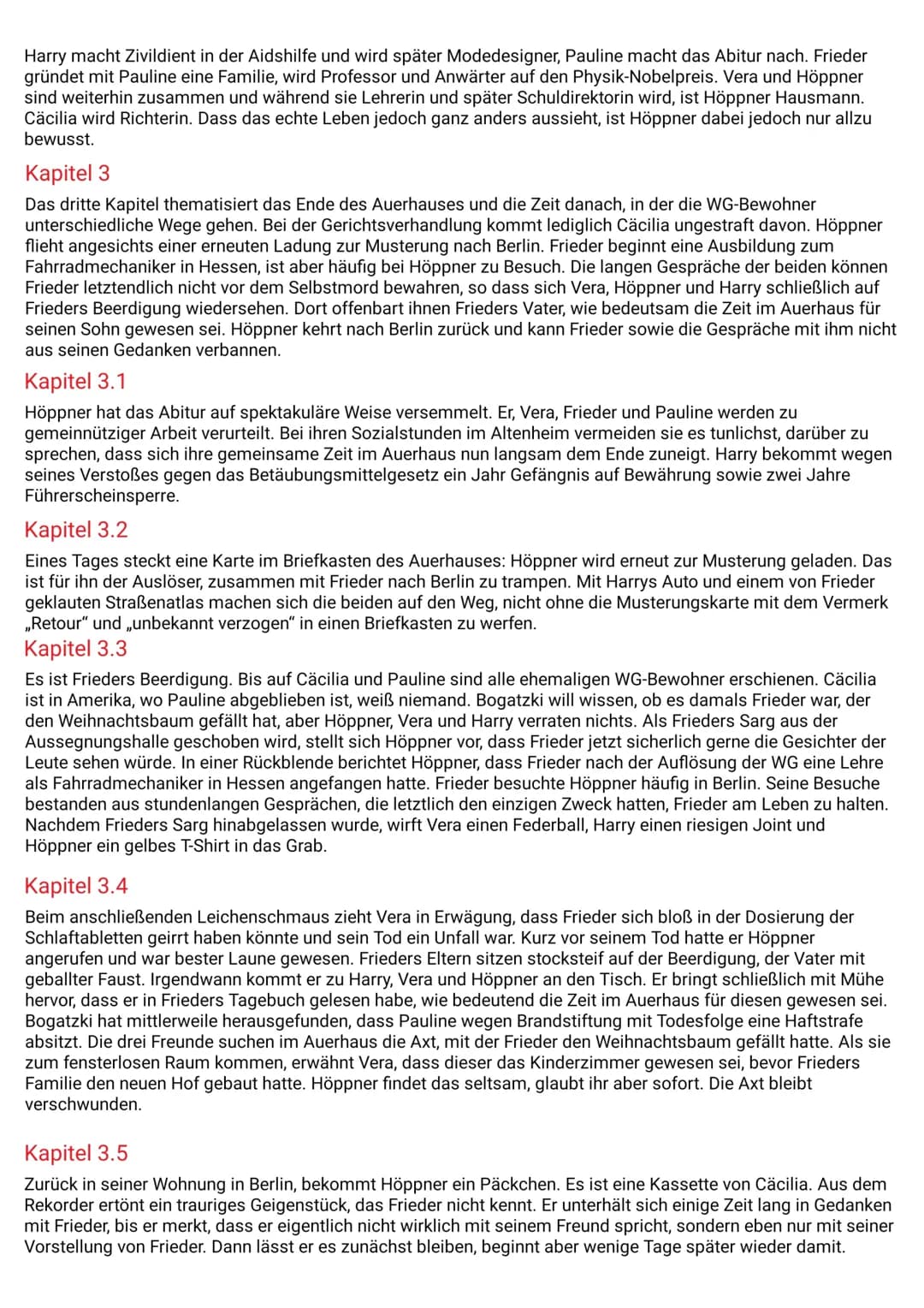 AVERHAUS
→→Kapitelzusammenfassung
Kapitel 1
Im ersten und im gleichen Augenblick kürzesten Kapitel des Romans wird eine Momentaufnahme vorge