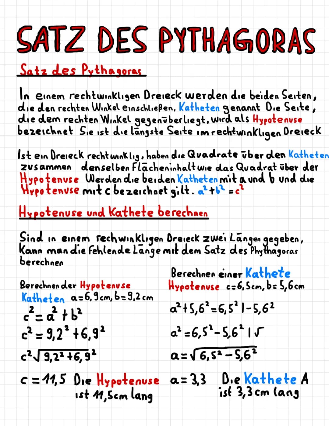 Satz des Pythagoras