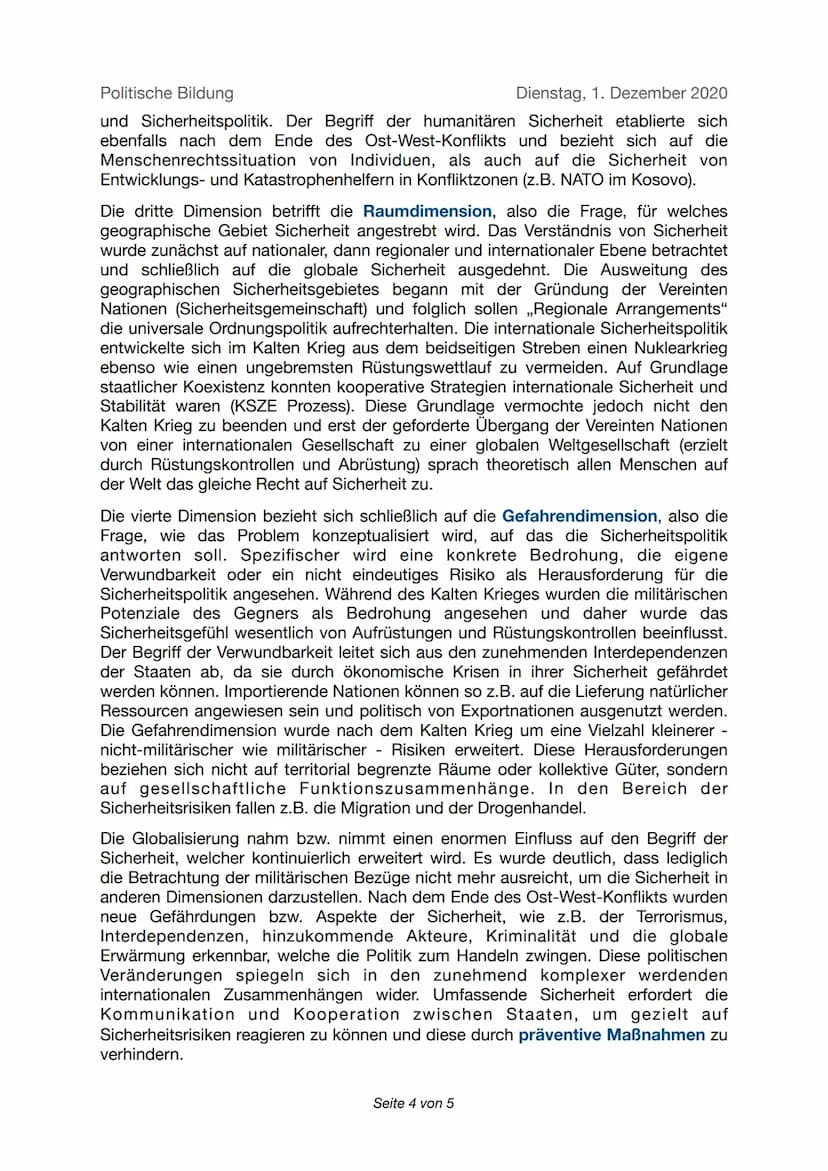 Politische Bildung
Merkmale der heutigen Weltordnung
Das System der Internationalen Beziehungen
Dienstag, 1. Dezember 2020
1. Theorie der in