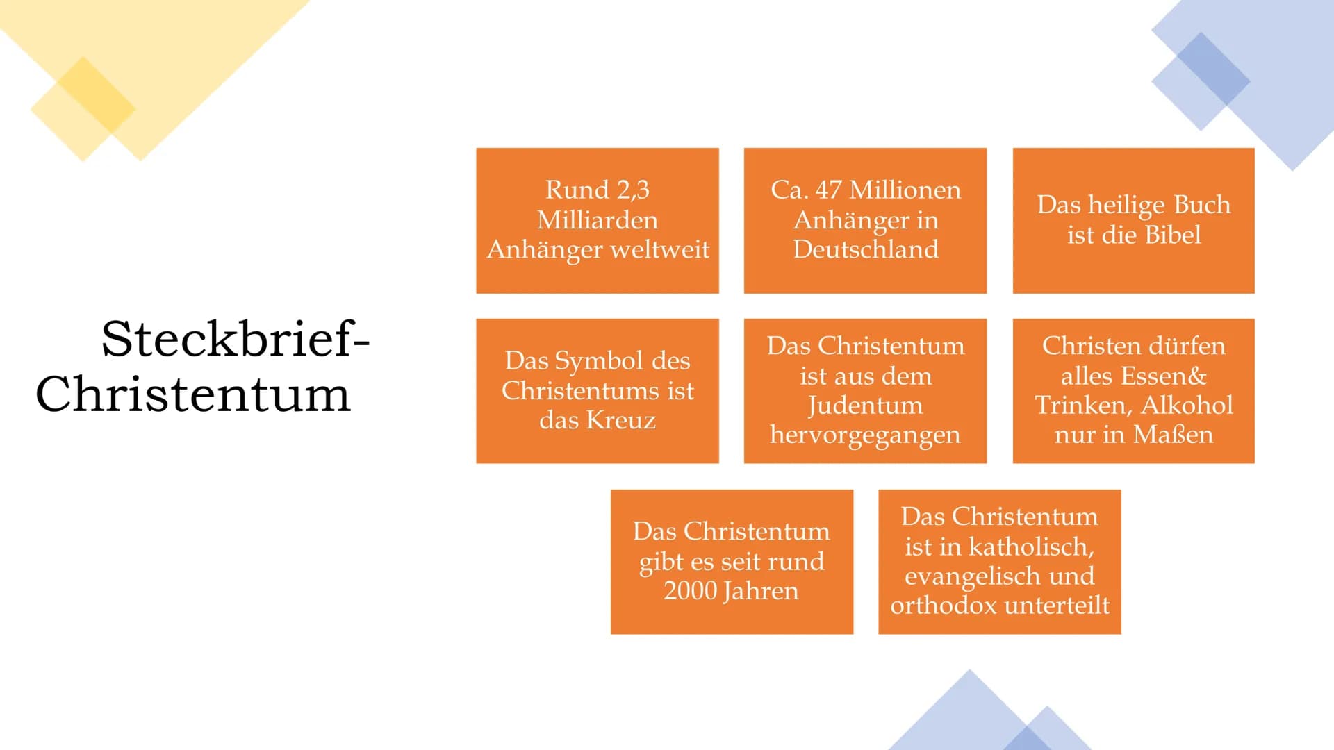 m
Welchen Stellenwert hat Arbeit in der
XC
Religion?
CHRISTENTUM
+EGO TAS
SUM ET
VIA VITA
VERI Inhaltsverzeichnis
Steckbrief..
Wie wird Arbe