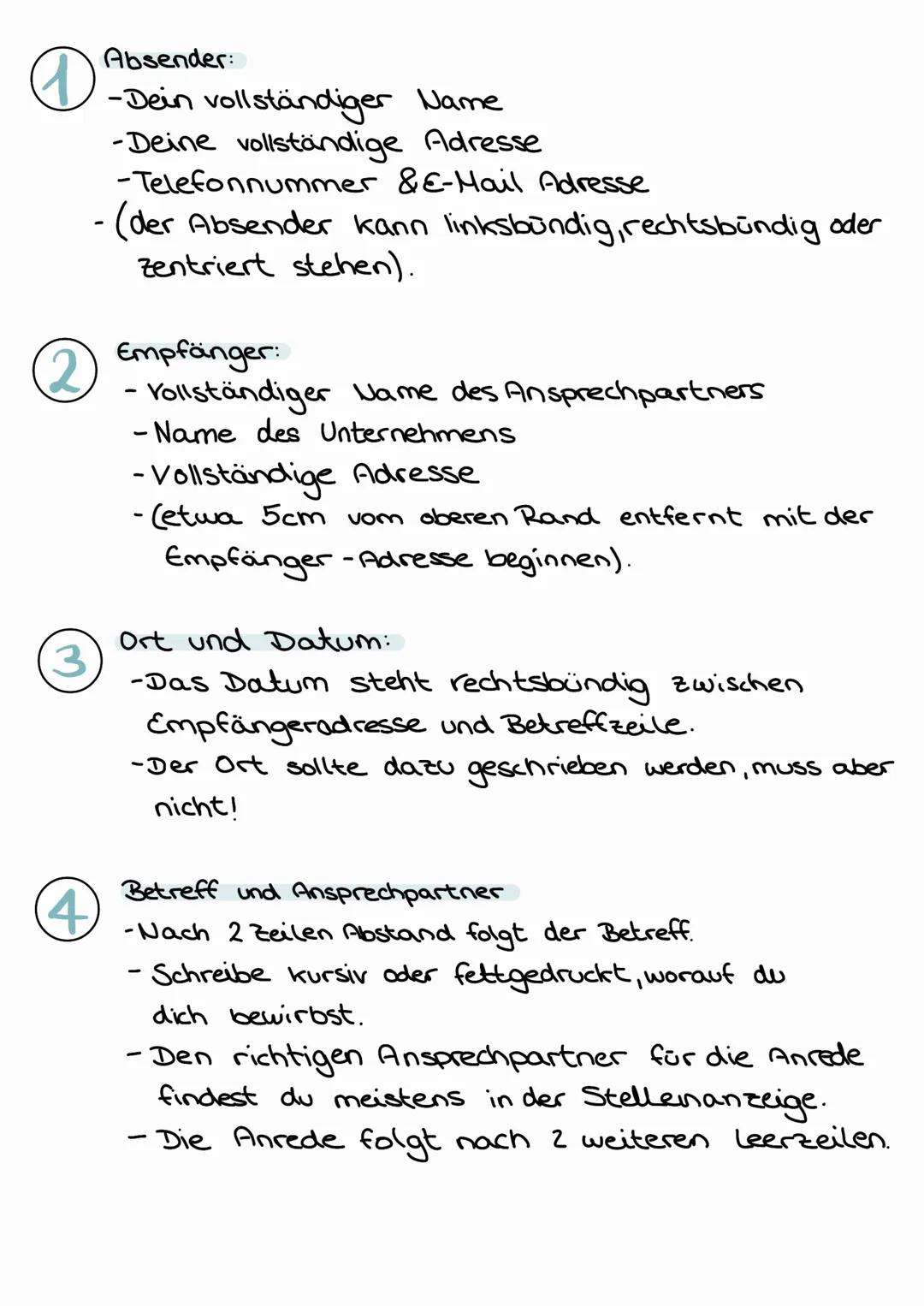 Wie schreist man eine
Bewerbung?
Was gehört
in ein Bewerbungsan schreiben?
1
2
4
10
^^
5
6
7
8
3 1
3
(4
Absender:
-Dein vollständiger Name
-