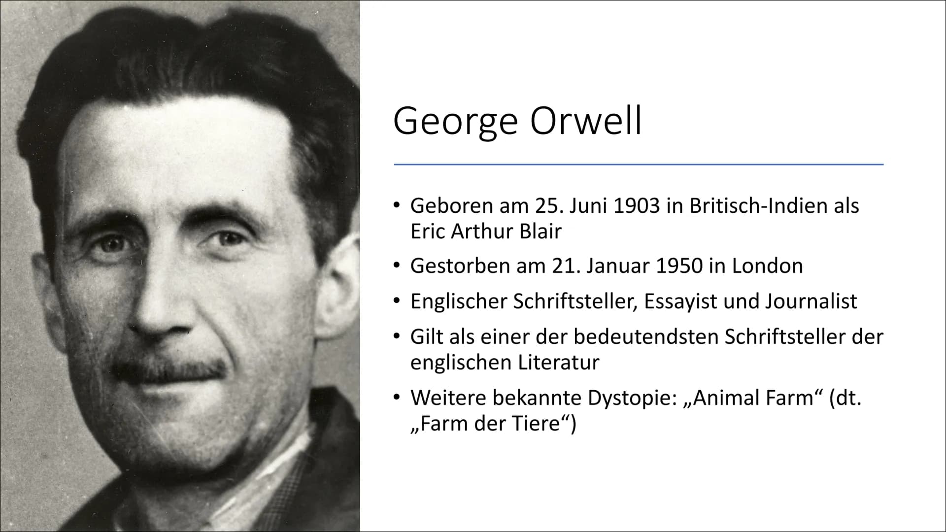 1984
George Orwell Inhaltsverzeichnis
George Orwell
Hintergrund
Einleitung ,,1984"
Inhaltsangabe
●
●
●
• Weltkarte
●
●
●
●
●
Staatssystem
Ko