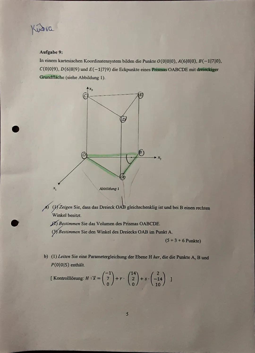 Taschenrechner
freier Teil
OCA)
a A(31-214), B(71-41-2); C (^1-117)
AB · ·
FBS - (-²) (²) (-²) I Die spannvektoren sind
AC (²) (-²) (-²)) Ka