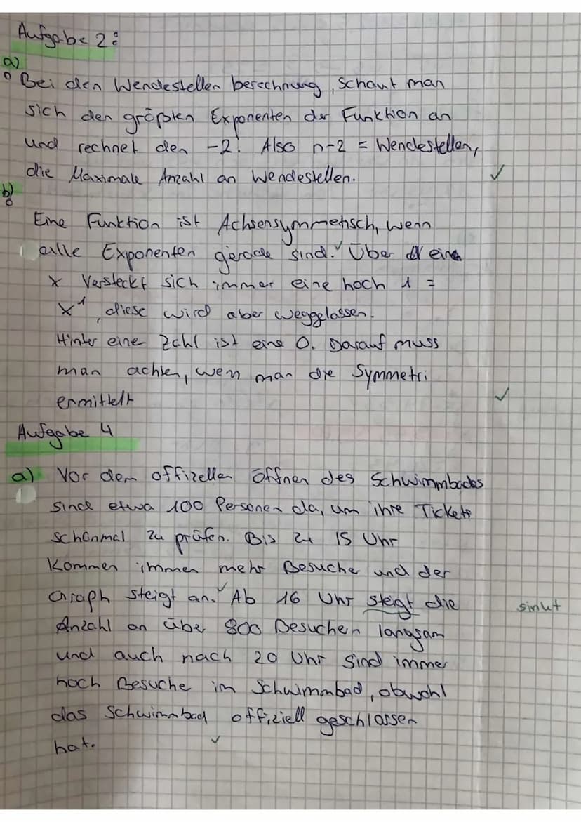 Aufgabe 1: Funktionen beschreiben (AFB I-II)
Untersuchen Sie graphisch die Eigenschaften der folgenden Funktion und tragen Sie Ihre
Ergebnis