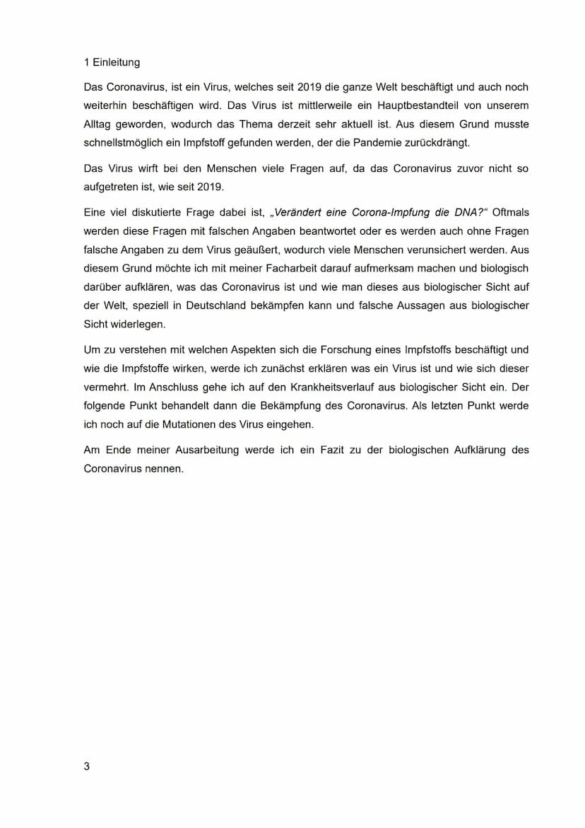 1
Facharbeit
Ursachen, Auswirkungen und
Möglichkeiten der Bekämpfung von
SARS-CoV-2
Wieso musste so schnell ein Impfstoff gefunden werden?
K