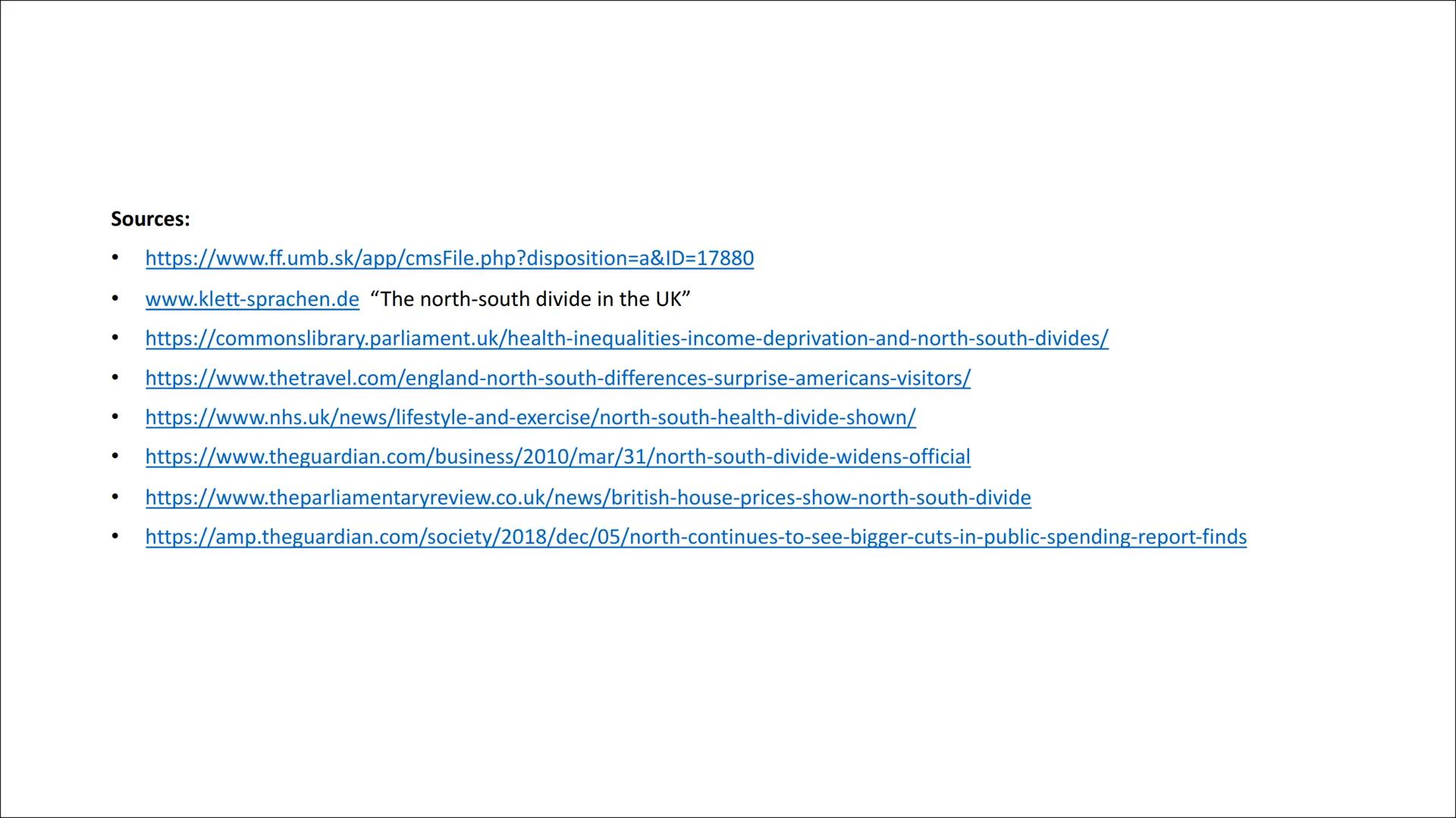 England's
North-South
divide Northern
England
Southern
England
The geographical divide of England
Midlands north-south divide
refers to the 