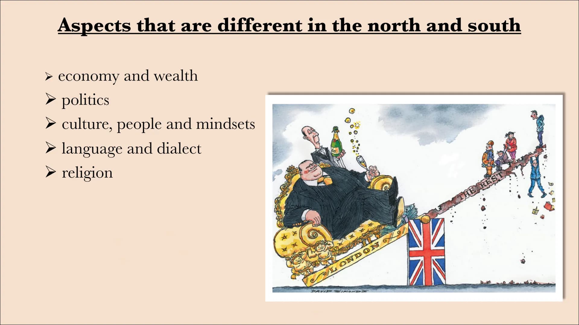 England's
North-South
divide Northern
England
Southern
England
The geographical divide of England
Midlands north-south divide
refers to the 