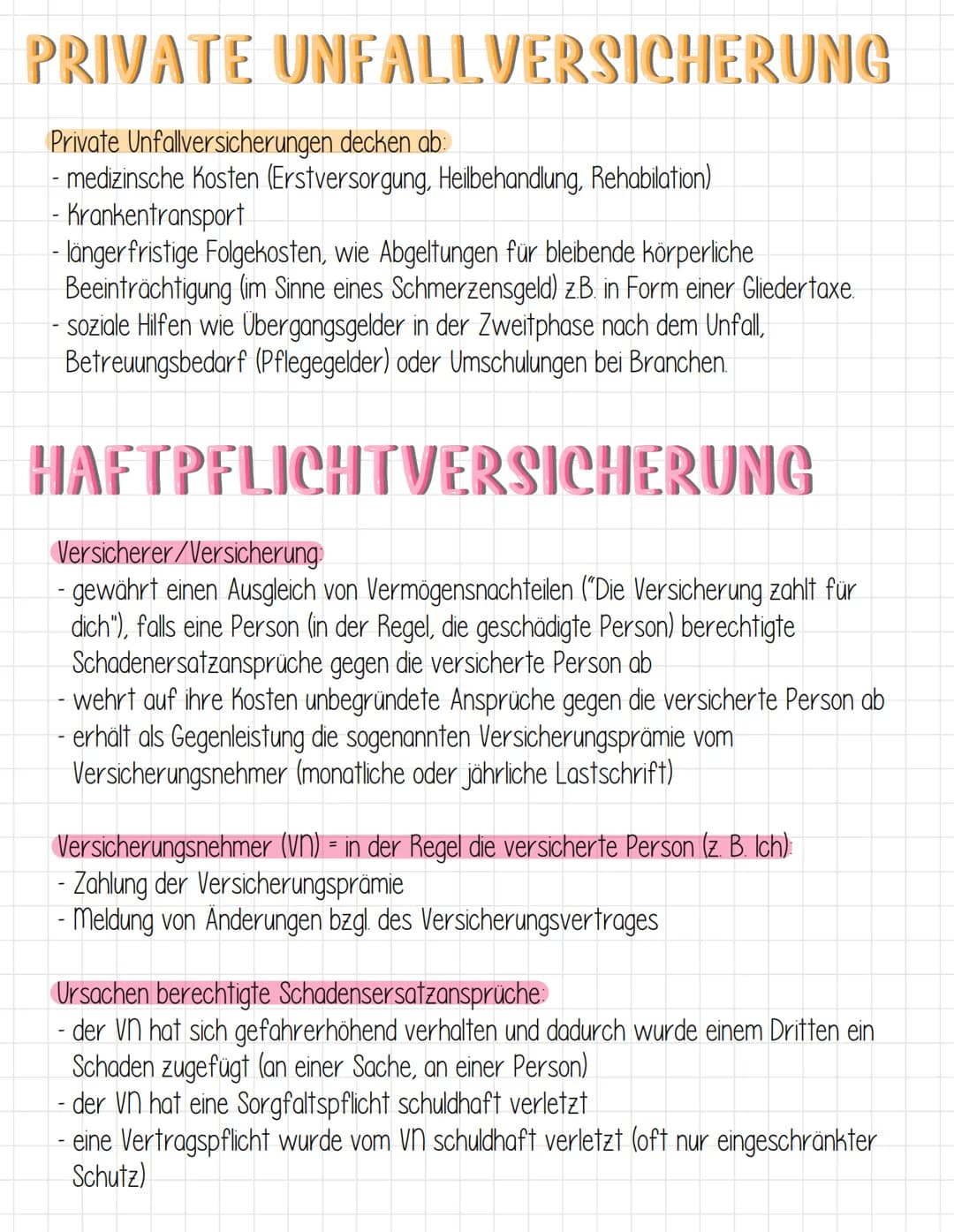 PRIVATE UNFALLVERSICHERUNG
Private Unfallversicherungen decken ab:
- medizinsche Kosten (Erstversorgung, Heilbehandlung, Rehabilation)
- Kra