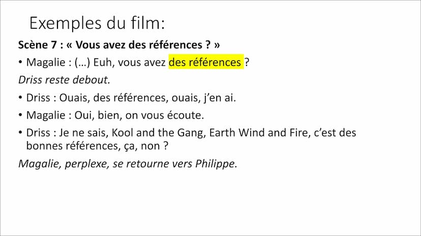 Une caracteristique
personnelle
Un caractère qui se moque de
qn
Le manque d'expérience
Il ne faut pas le perdre => qc qui
nous fait survivre